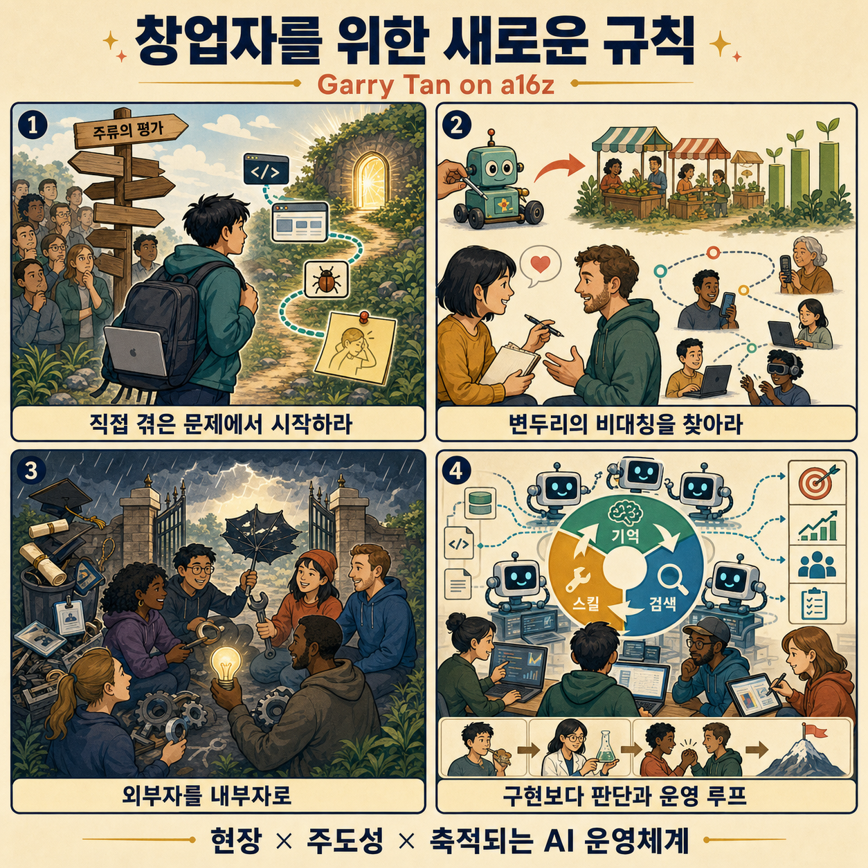 The New Rules for Founders 내용을 설명하는 본문 이미지