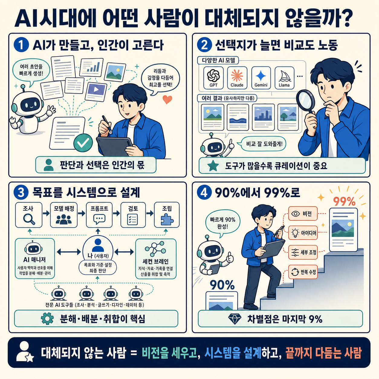 AI시대에 어떤 사람이 대체되지 않을까? 내용을 설명하는 본문 이미지