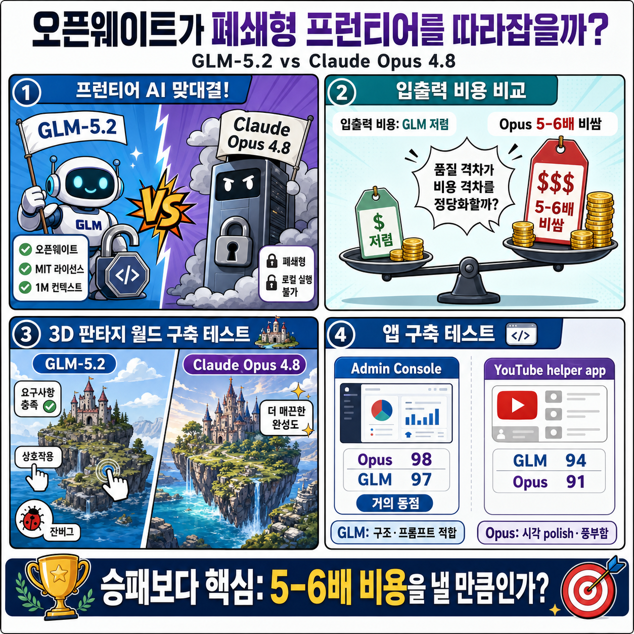GLM-5.2 vs Claude Opus 4.8: Can Open Weights Match a Closed Frontier Model? 내용을 설명하는 본문 이미지