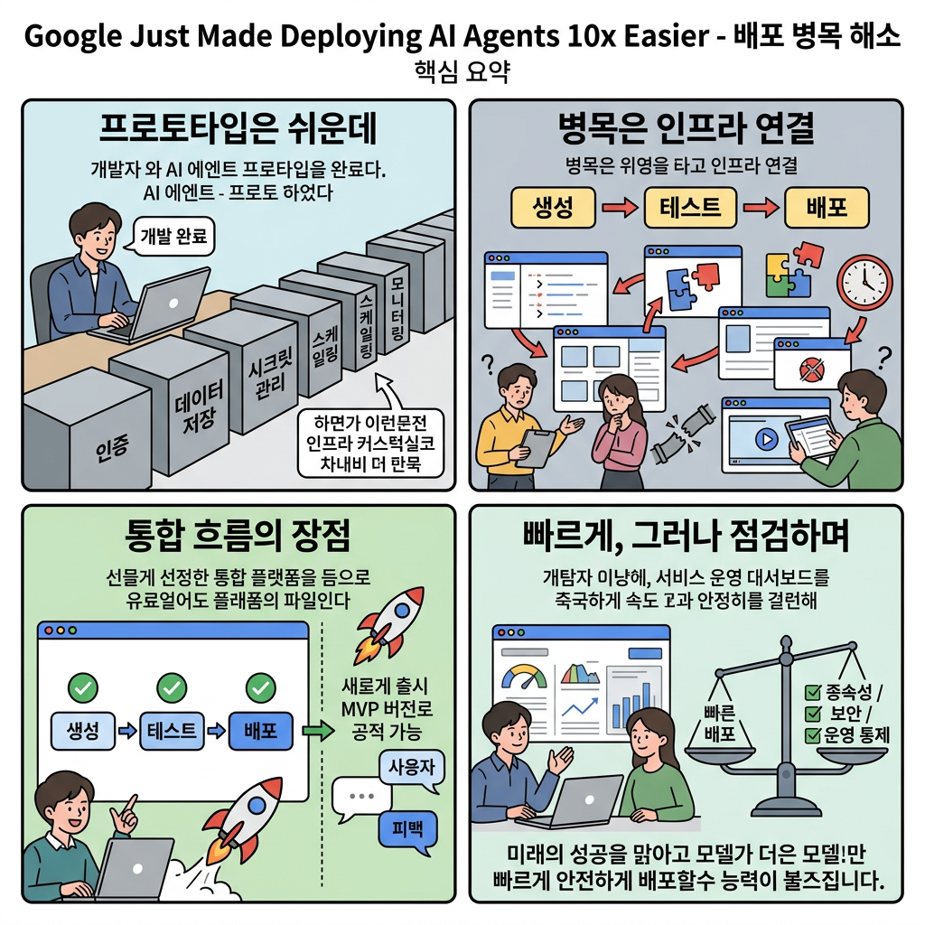 Google Just Made Deploying AI Agents 10x Easier 내용을 설명하는 본문 이미지