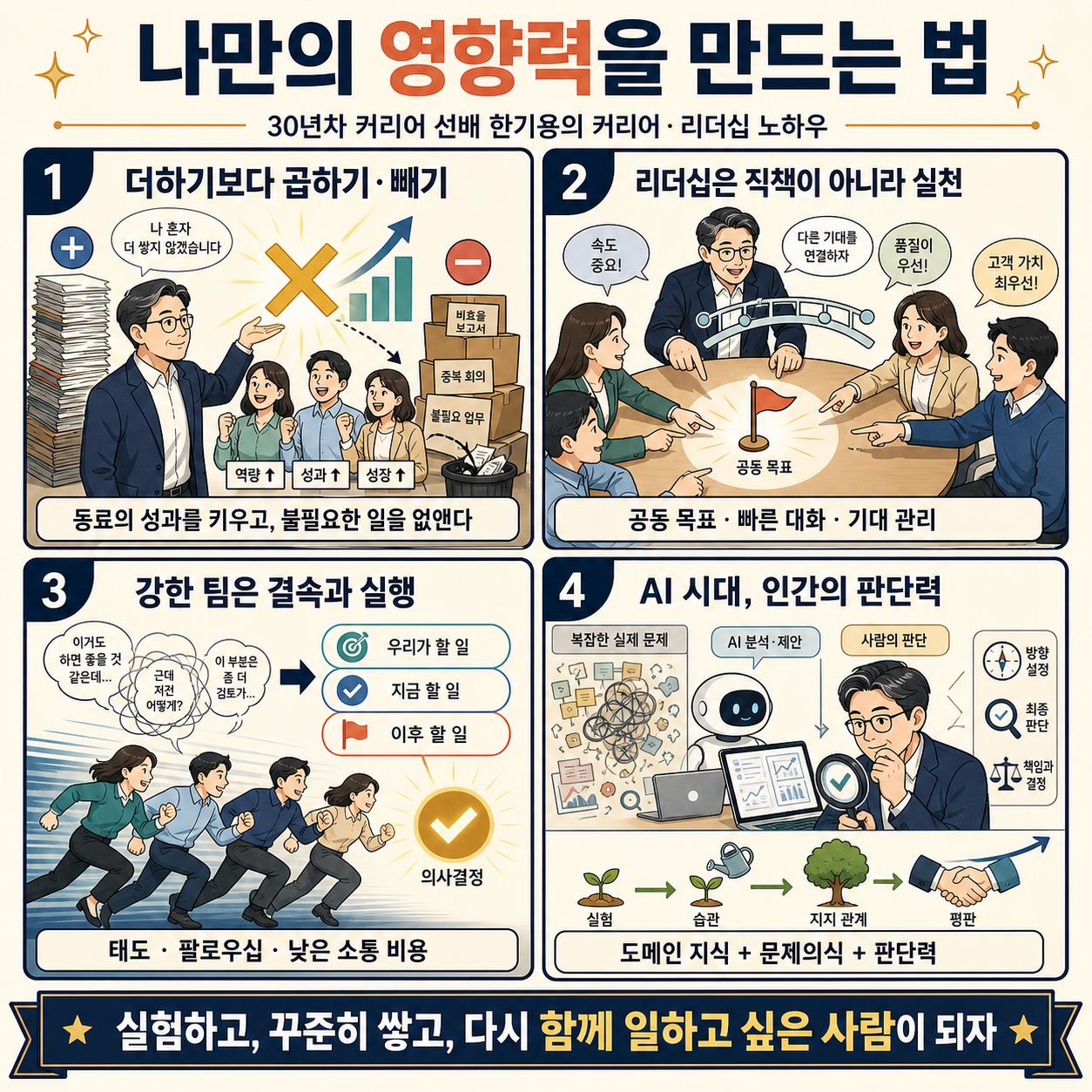 30년차 커리어 선배가 알려주는 나만의 영향력을 만드는 법 내용을 설명하는 본문 이미지