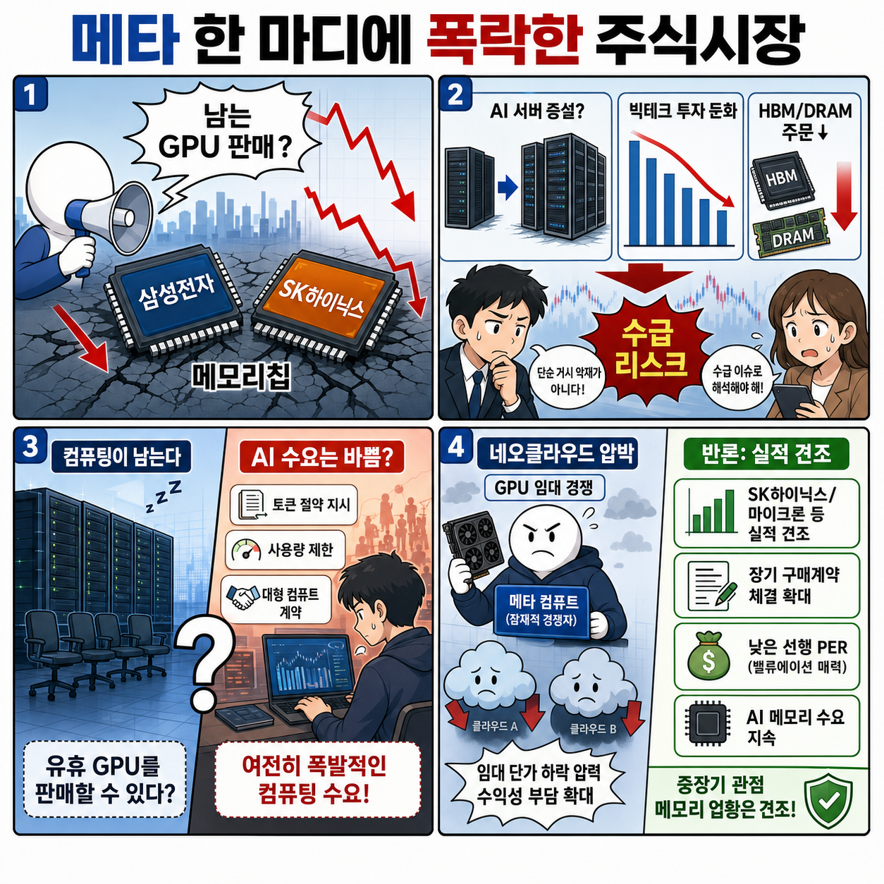 메타 한 마디에 폭락한 주식시장 내용을 설명하는 본문 이미지