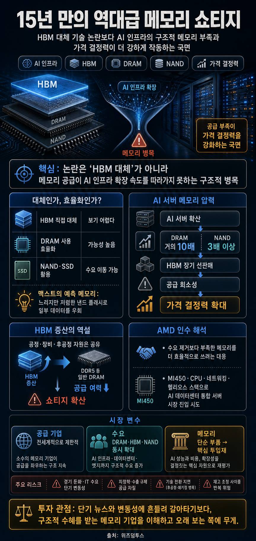 15년 만의 메모리 쇼티지" HBM 대체 기술 논란에도 시장이 반대로 움직인 ''이유'' #amd #hbm 내용을 설명하는 본문 이미지
