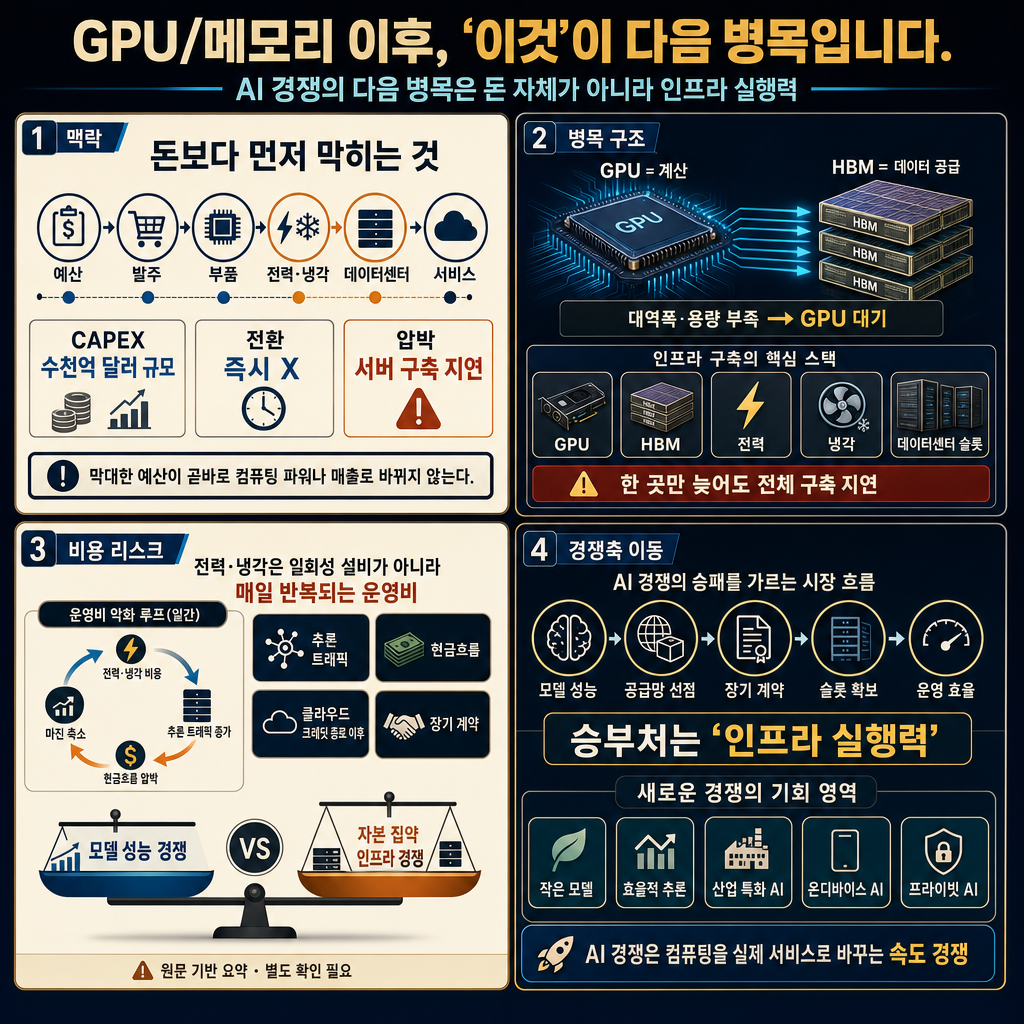 GPU/메모리 이후, ''이것''이 다음 병목입니다. 내용을 설명하는 본문 이미지