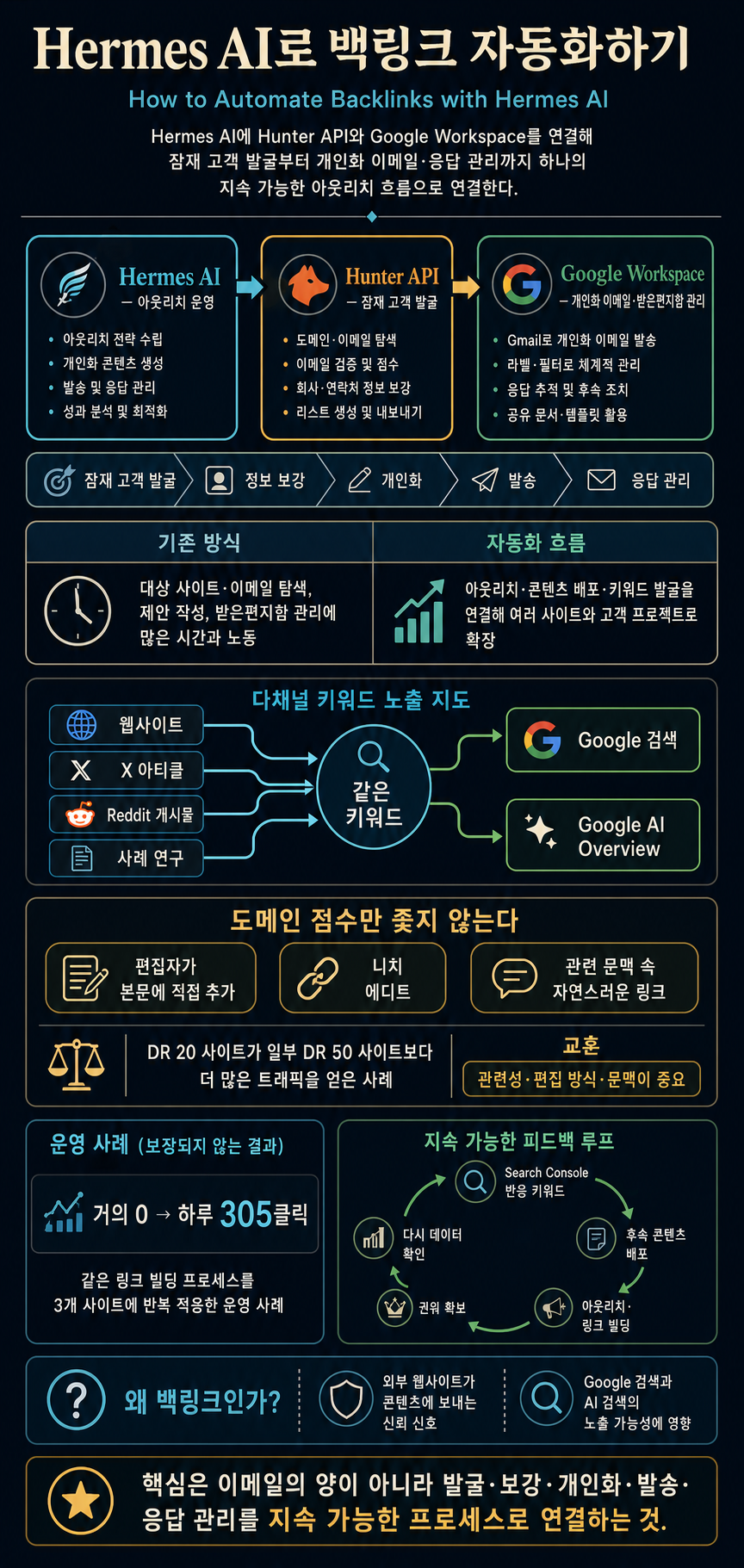 How to Automate Backlinks with Hermes AI 내용을 설명하는 본문 이미지