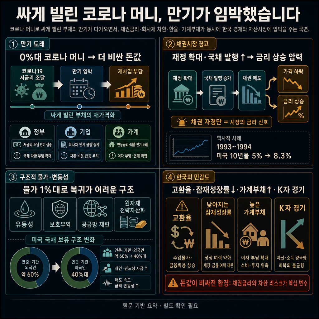 싸게 빌린 코로나 머니, 만기가 임박했습니다 - 김한진 박사 내용을 설명하는 본문 이미지