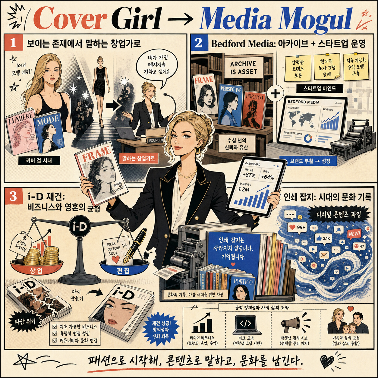 How Karlie Kloss Went From Cover Girl to Media Mogul 내용을 설명하는 본문 이미지