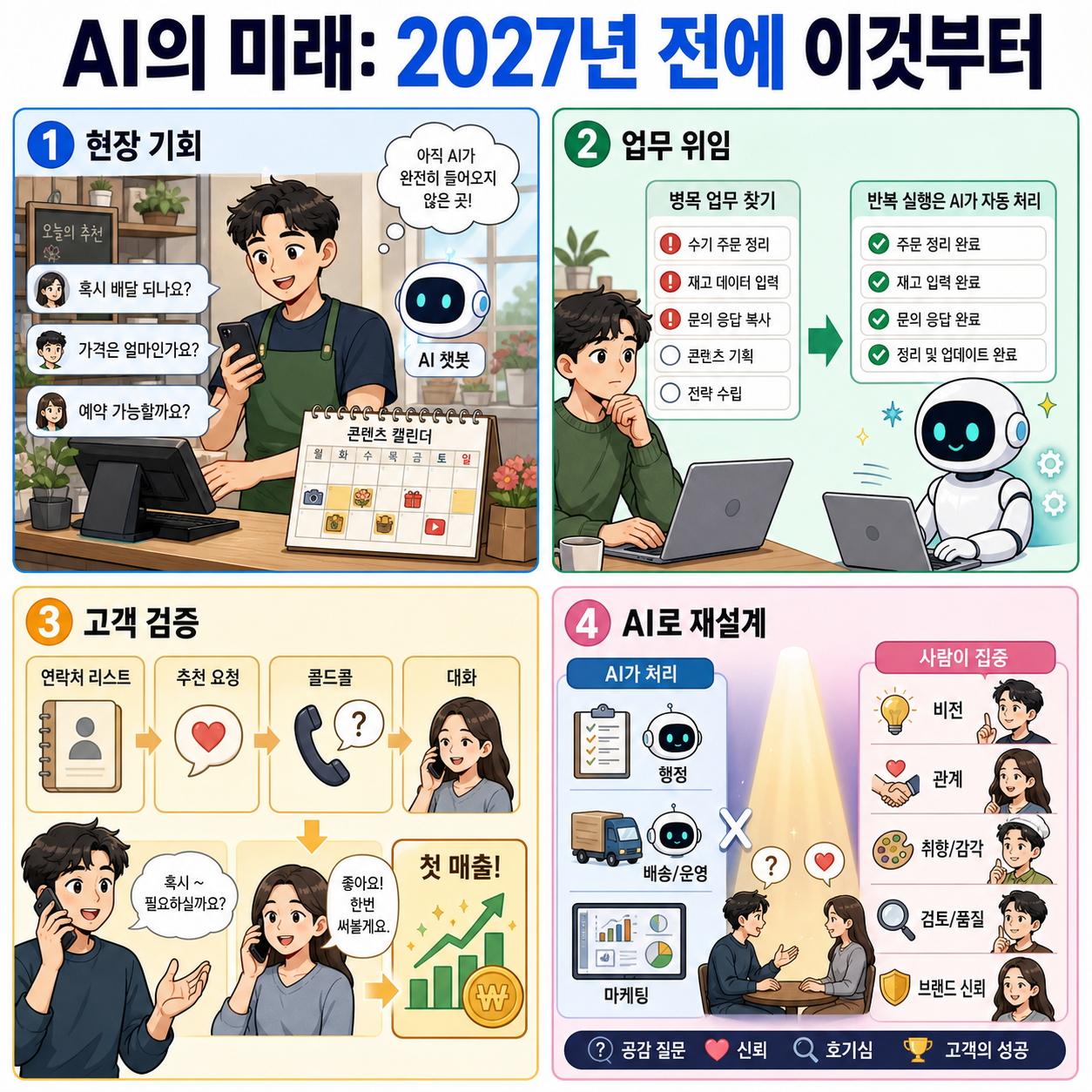 [한글자막] AI의 미래 (2027년 전에 이것부터 하세요) 내용을 설명하는 본문 이미지