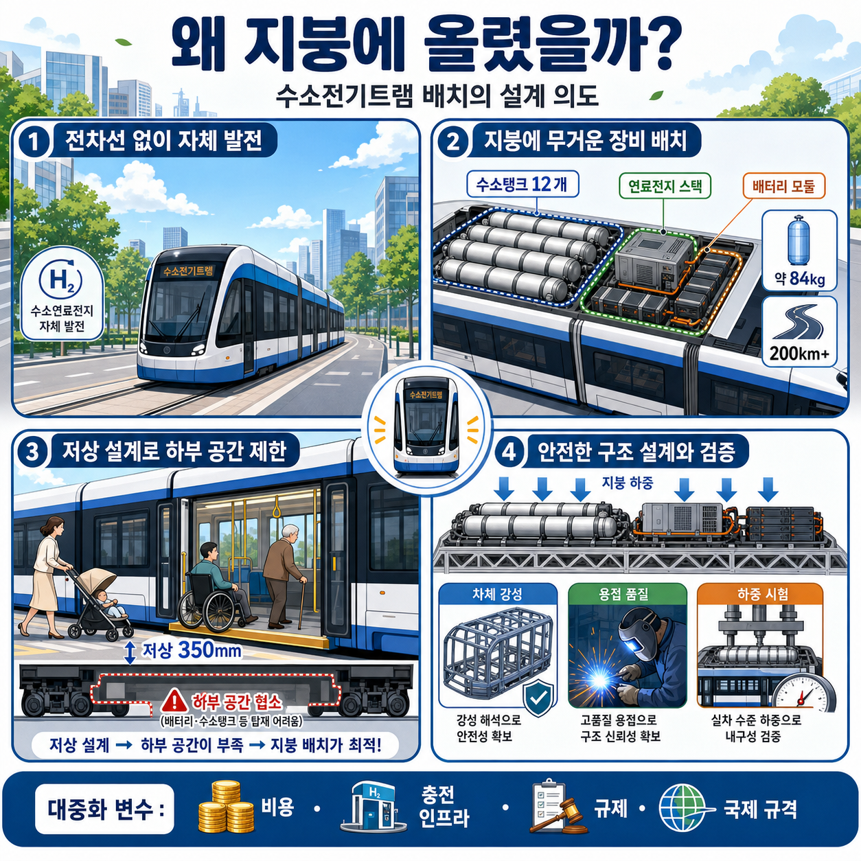 왜 지붕에 올렸을까? 배치에 숨은 설계 의도 (feat. 수소전기트램) / 비하인드 / 비디오머그 내용을 설명하는 본문 이미지