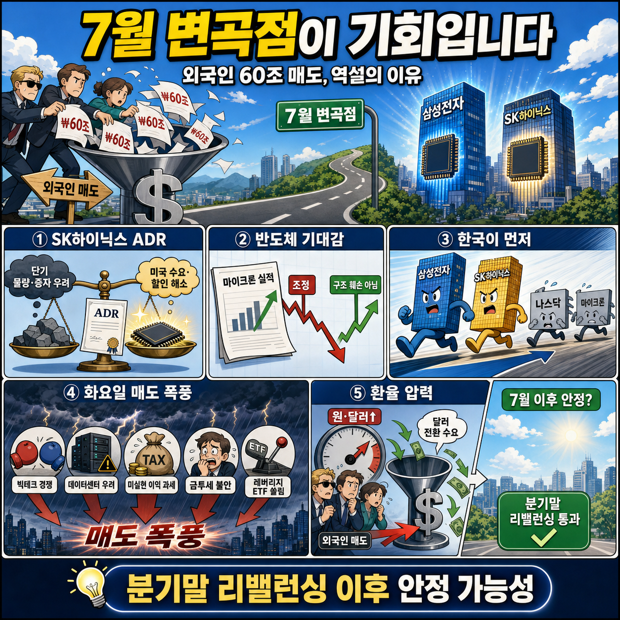 7월 변곡점이 기회입니다 외국인이 60조 던진 역설적인 이유 내용을 설명하는 본문 이미지