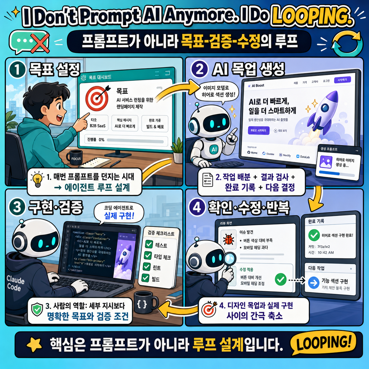 I Don''t Prompt AI Anymore. I Do LOOPING. 내용을 설명하는 본문 이미지