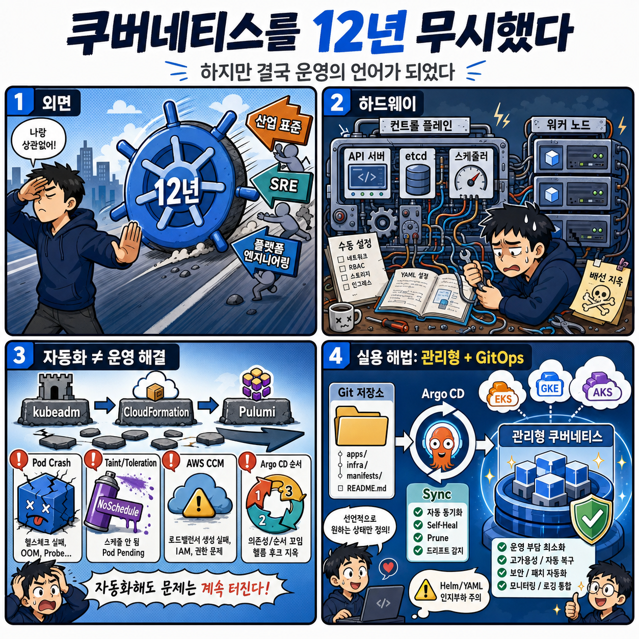 I ignored Kubernetes for 12 years 내용을 설명하는 본문 이미지