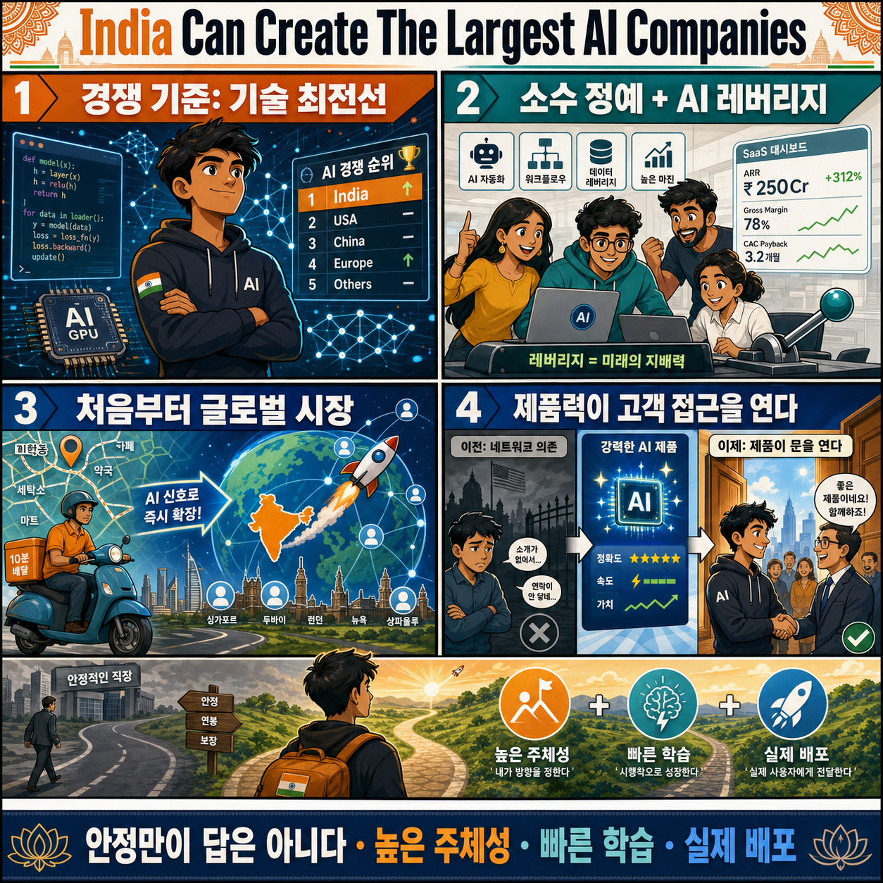 India Can Create The Largest AI Companies 내용을 설명하는 본문 이미지