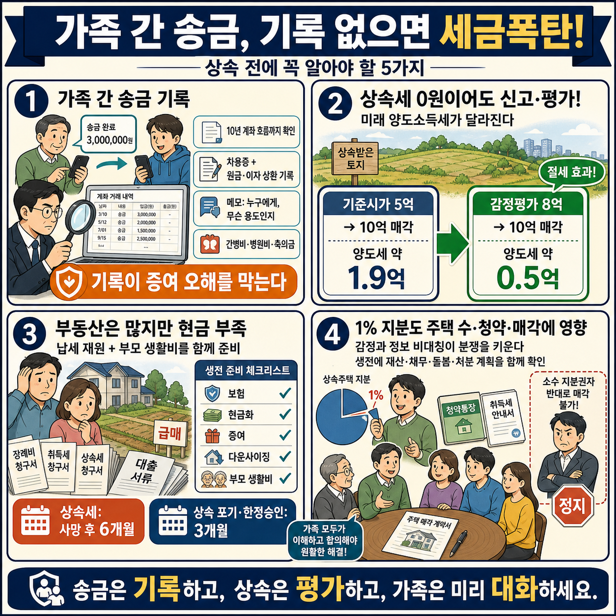 다들 이걸 몰라서 세금폭탄 맞습니다" 가족 간 송금할 때 대다수가 하는 치명적인 실수 내용을 설명하는 본문 이미지