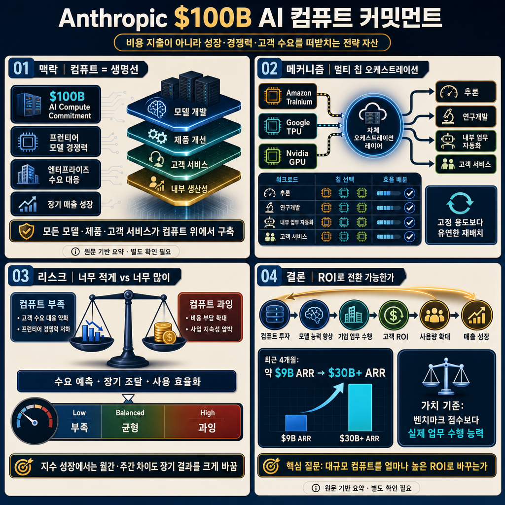 Inside Anthropic''s $100 Billion Al Compute Commitment 내용을 설명하는 본문 이미지