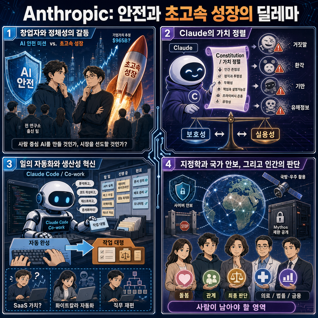 Inside Anthropic, the $965 Billion AI Juggernaut 내용을 설명하는 본문 이미지