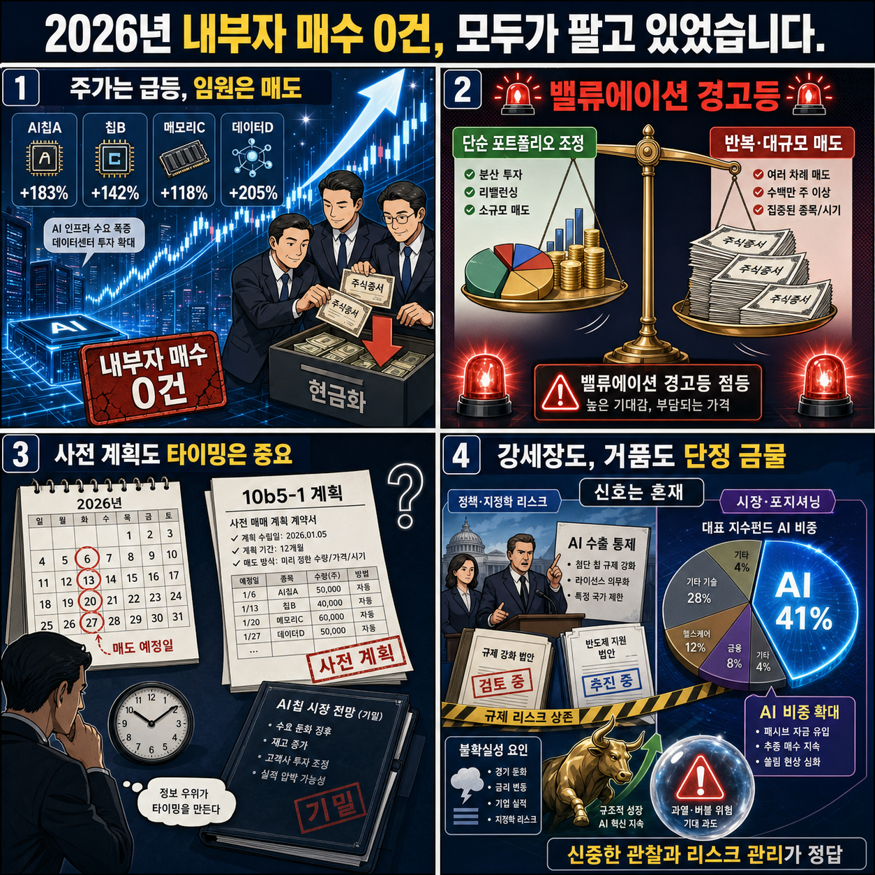 2026년 내부자 매수 0건, 모두가 팔고 있었습니다. 내용을 설명하는 본문 이미지