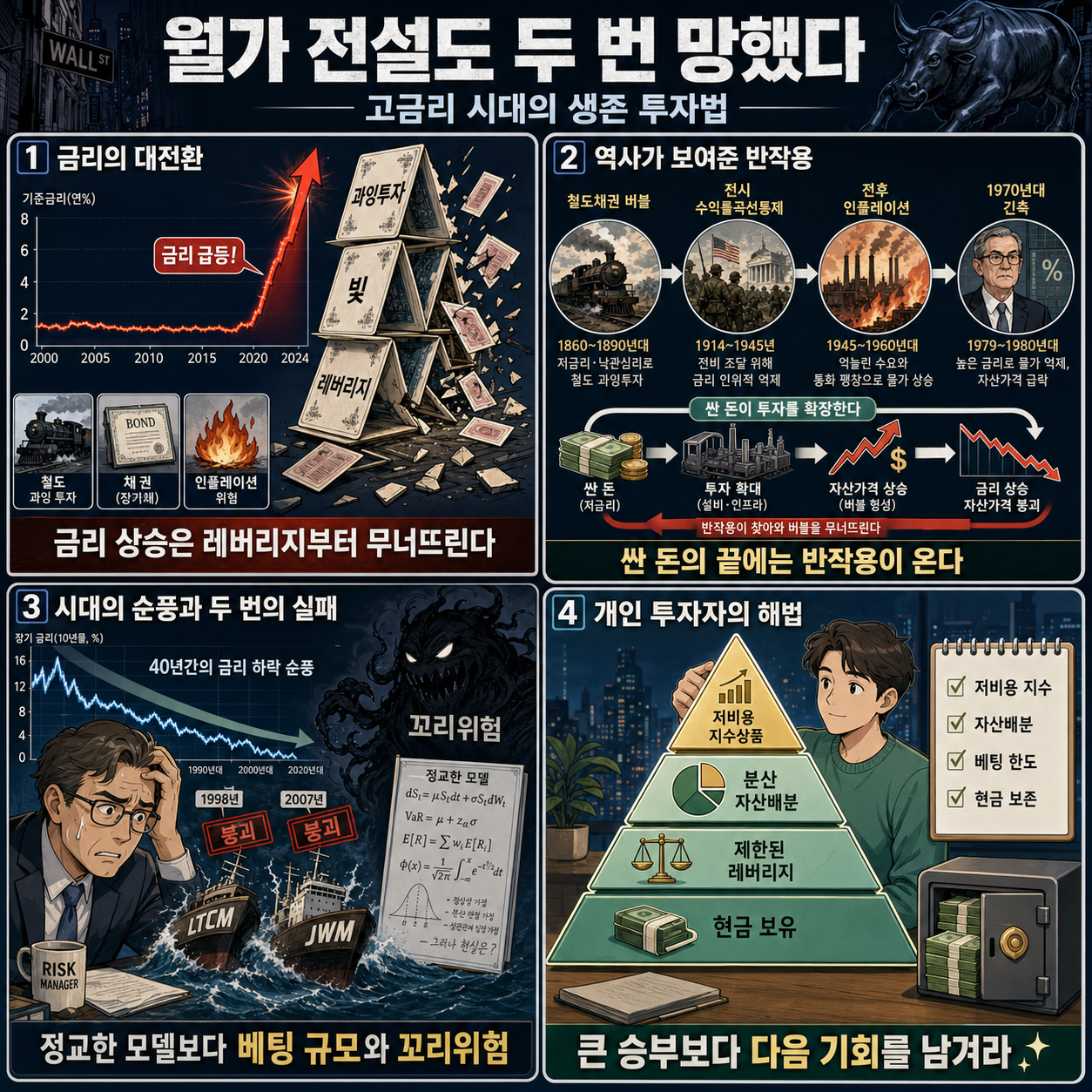 월가 전설도 두번 망했다, 고금리 시기엔 뭘 해도 안 된다 내용을 설명하는 본문 이미지