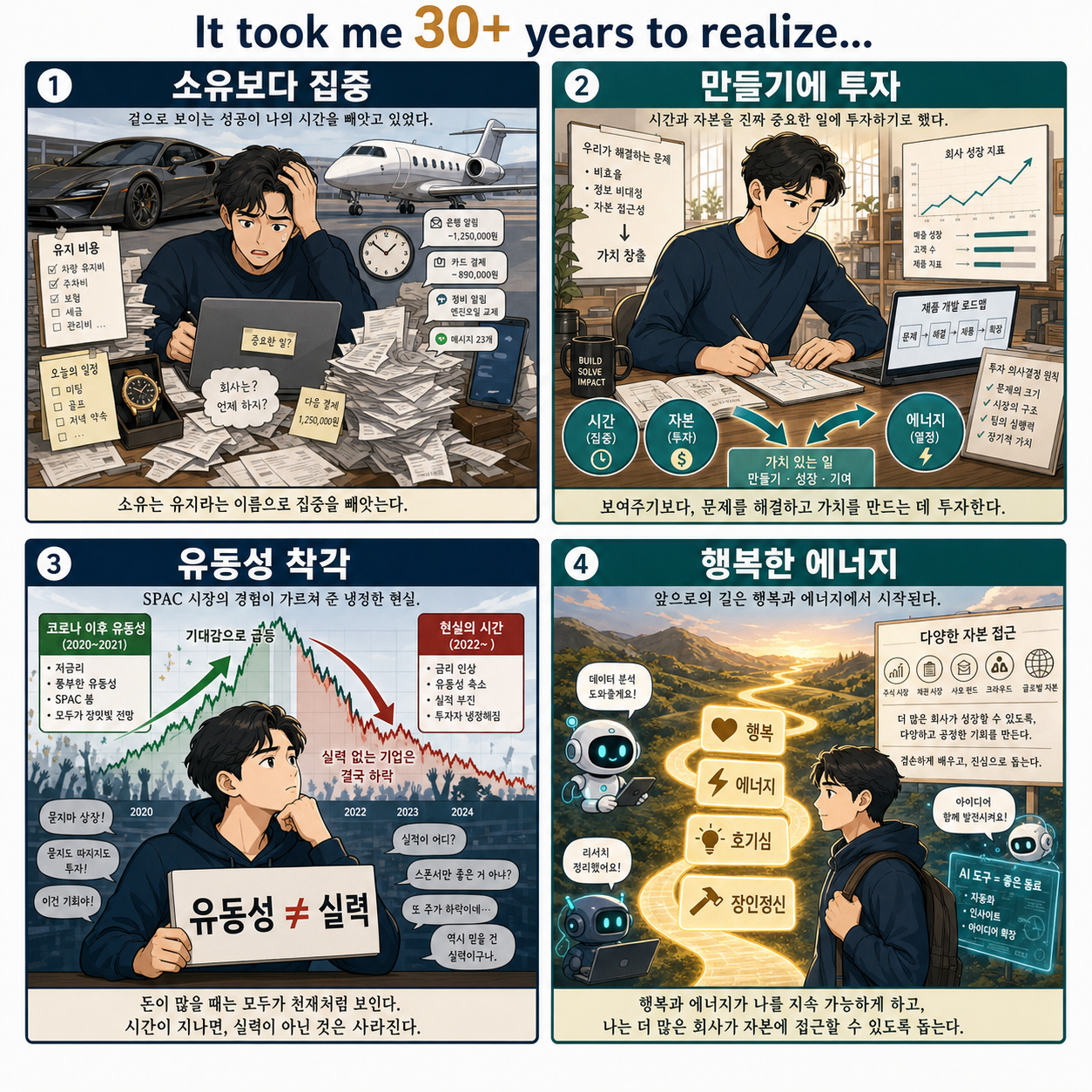 It took me 30+ years to realize what I''ll tell you in 13 minutes... 내용을 설명하는 본문 이미지