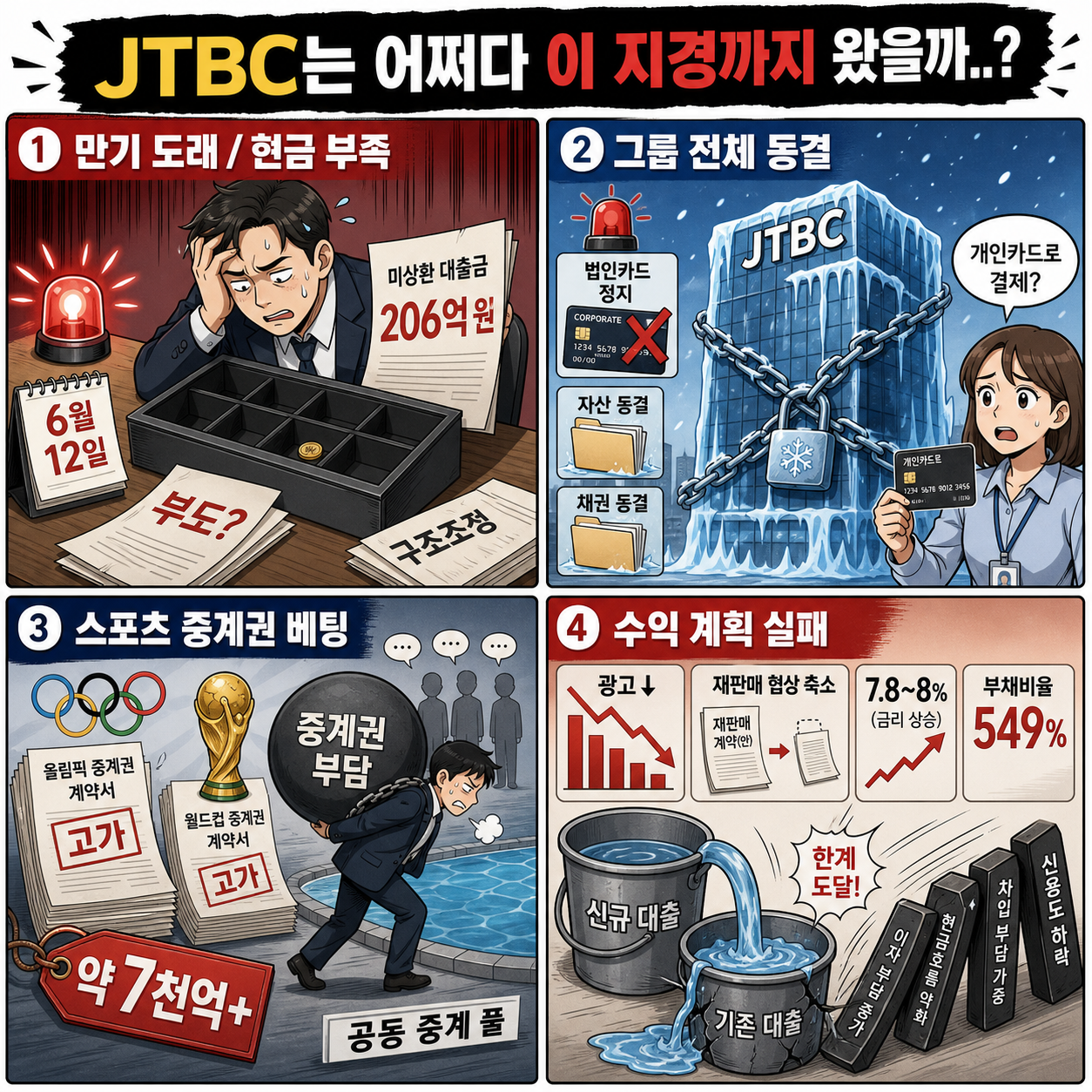 JTBC는 어쩌다 이지경까지 왔을까..? 내용을 설명하는 본문 이미지