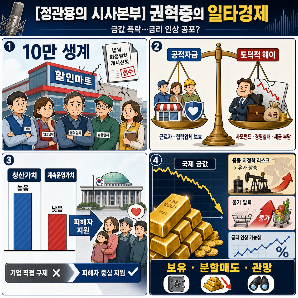 [정관용의 시사본부] 권혁중의 일타경제 내용을 설명하는 본문 이미지