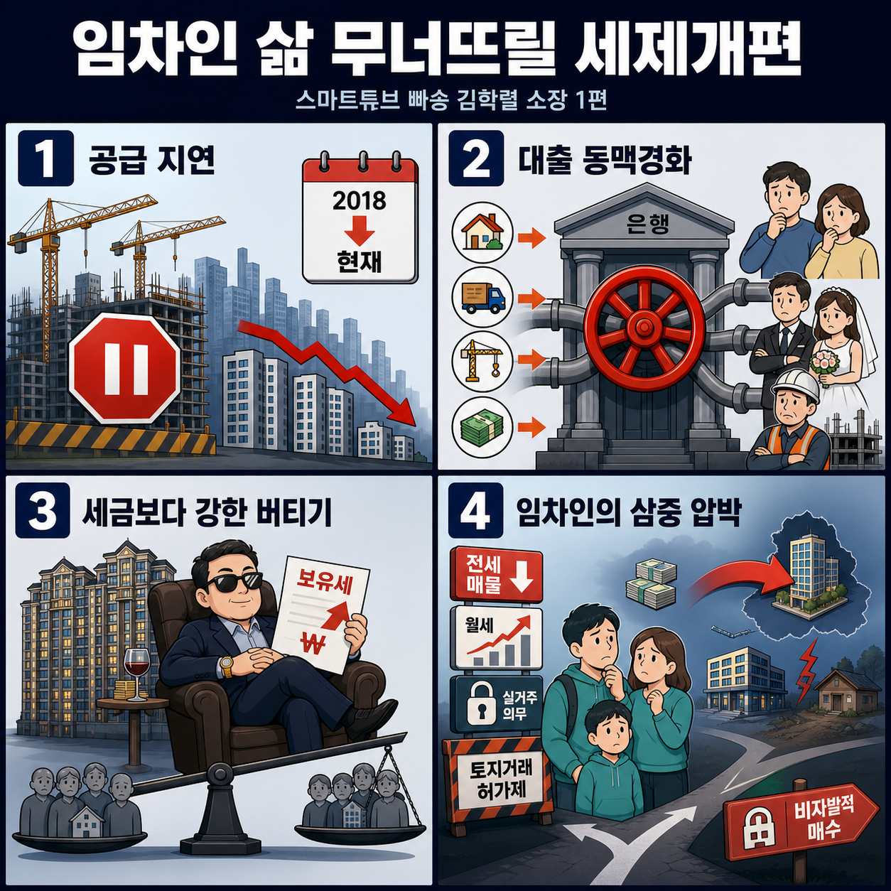 임차인 삶 무너뜨릴 세제개편 발표 내용을 설명하는 본문 이미지