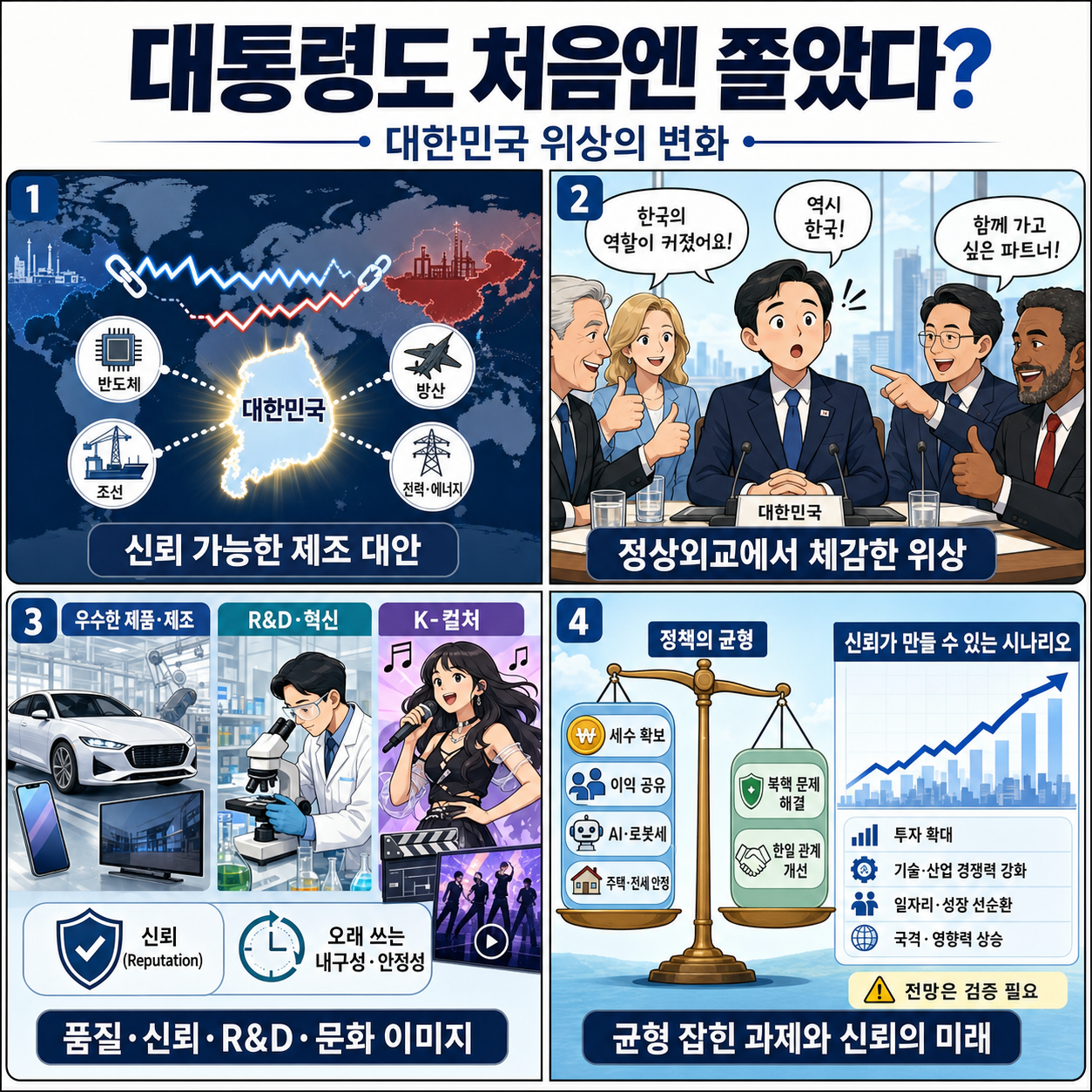 대통령도 처음엔 쫄았다?" 권순우 기자의 기습 질문에 밝힌 대한민국 위상의 변화 [청와대는바로지금] 내용을 설명하는 본문 이미지