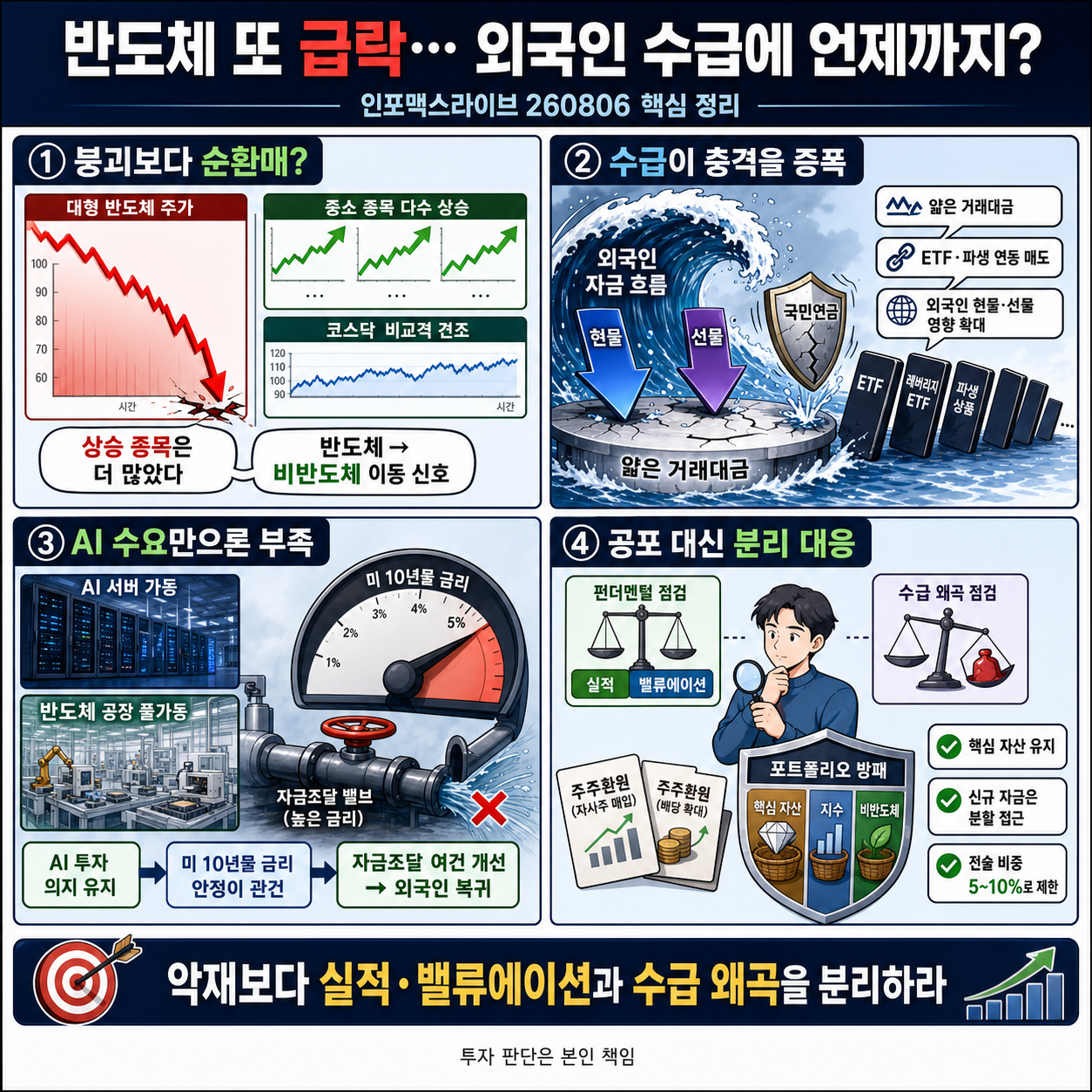 🔴[19시 생방송] 반도체 또 급락...언제까지 외국인 수급에 휘둘려야 하나 내용을 설명하는 본문 이미지