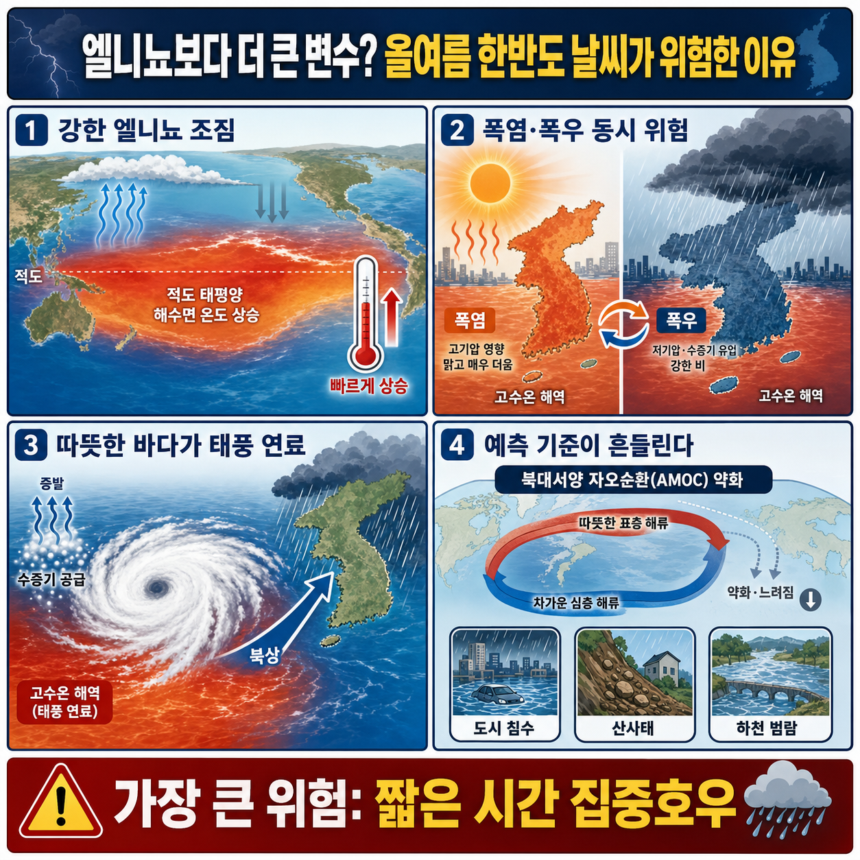 엘니뇨보다 더 큰 변수? 올여름 한반도 날씨가 위험한 이유 내용을 설명하는 본문 이미지