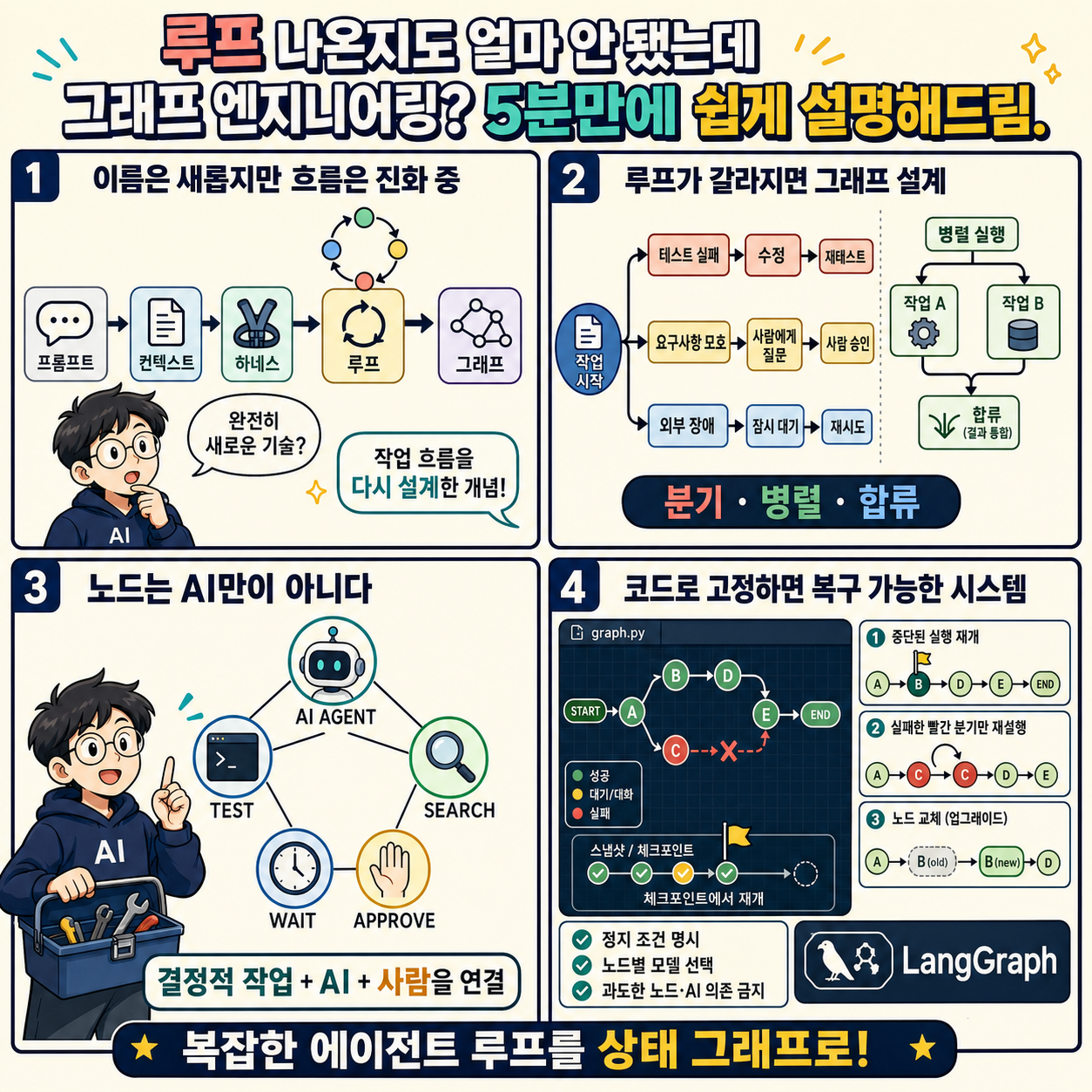 루프 나온지도 얼마 안 됐는데 그래프 엔지니어링? 5분만에 쉽게 설명해드림. 내용을 설명하는 본문 이미지