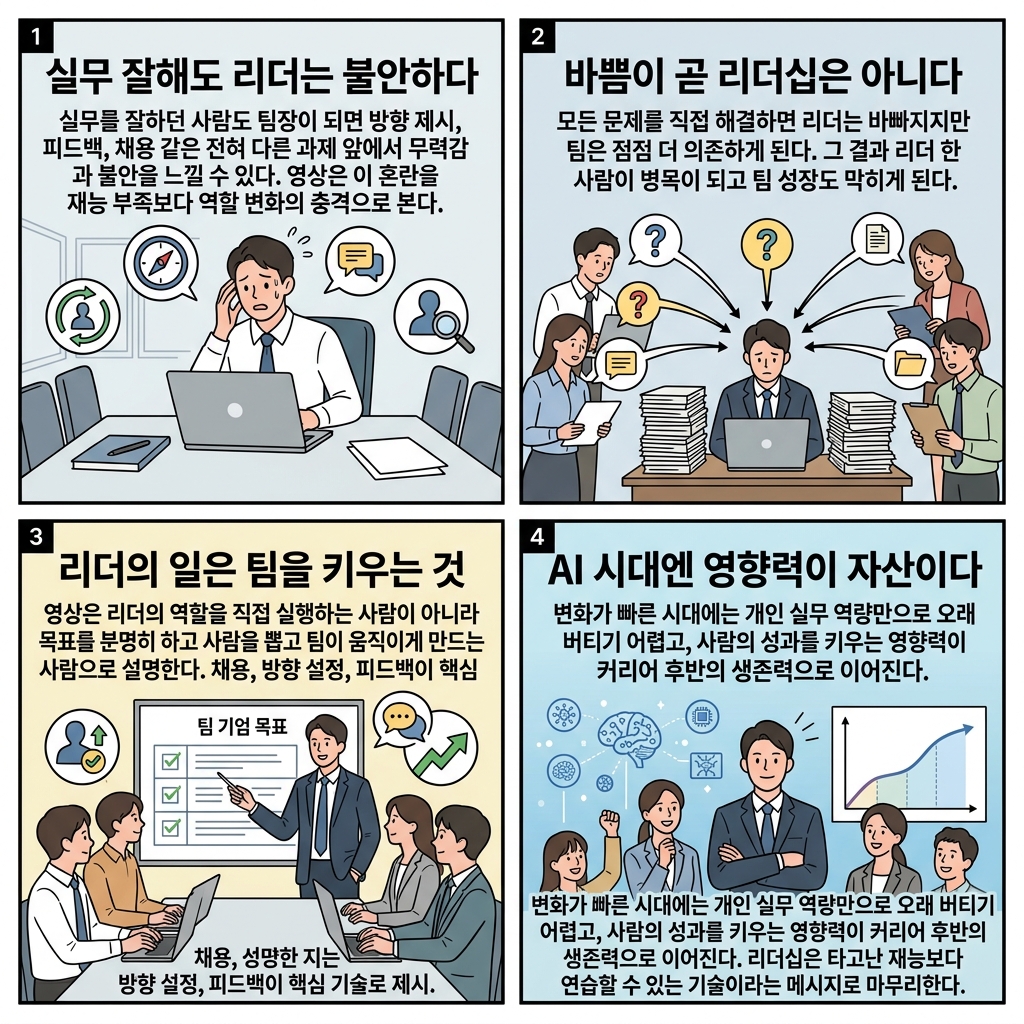 AI시대에 60살까지 일하고 싶으면 리더를 해야 합니다.ㅣ한기용의 나침반 내용을 설명하는 본문 이미지