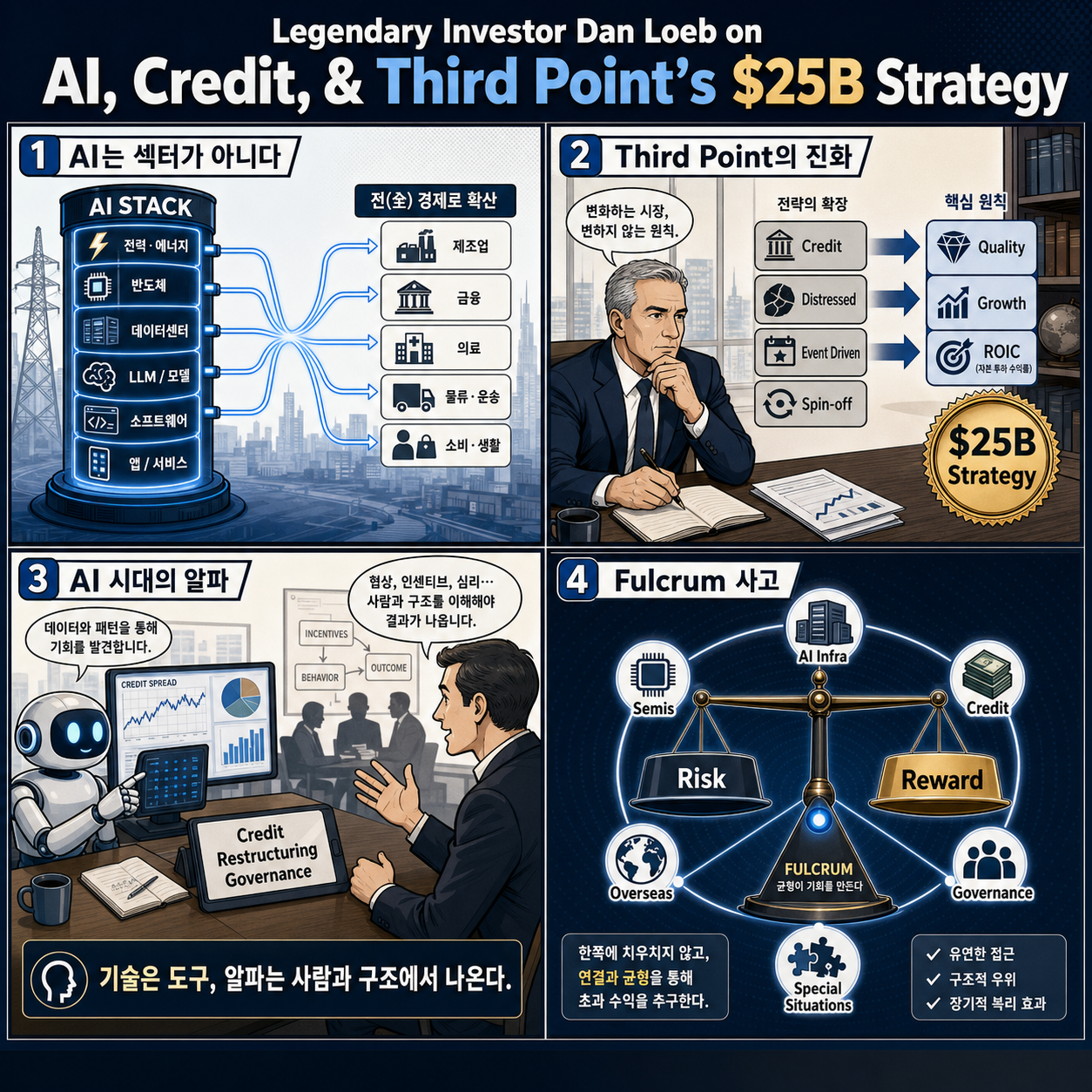 Legendary Investor Dan Loeb on AI, Credit, & Third Point''s $25B Strategy 내용을 설명하는 본문 이미지
