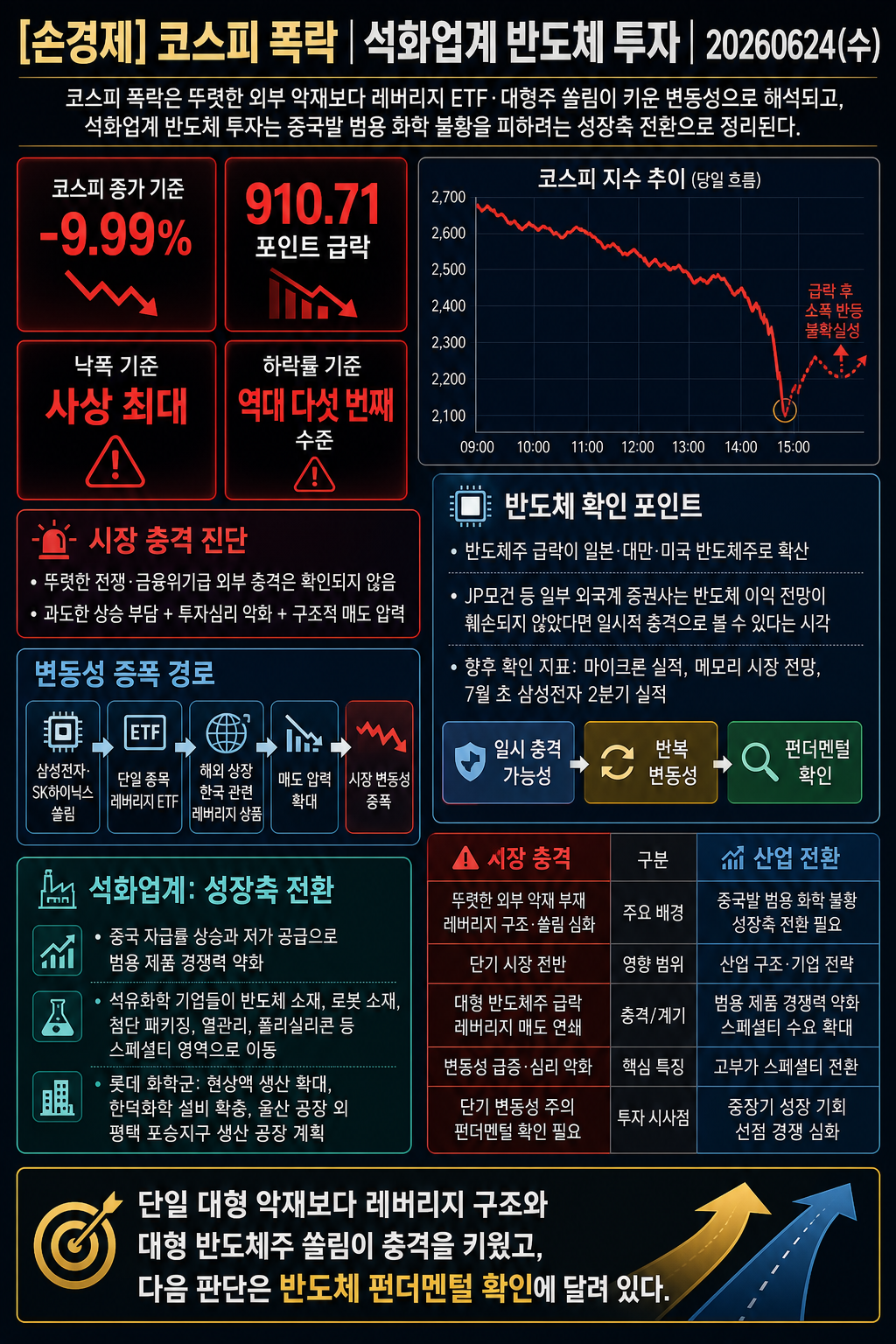 [손경제] 코스피 폭락 내용을 설명하는 본문 이미지