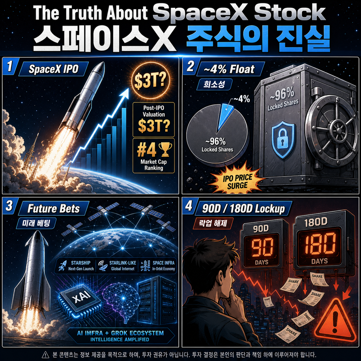 The Truth About SpaceX Stock 내용을 설명하는 본문 이미지
