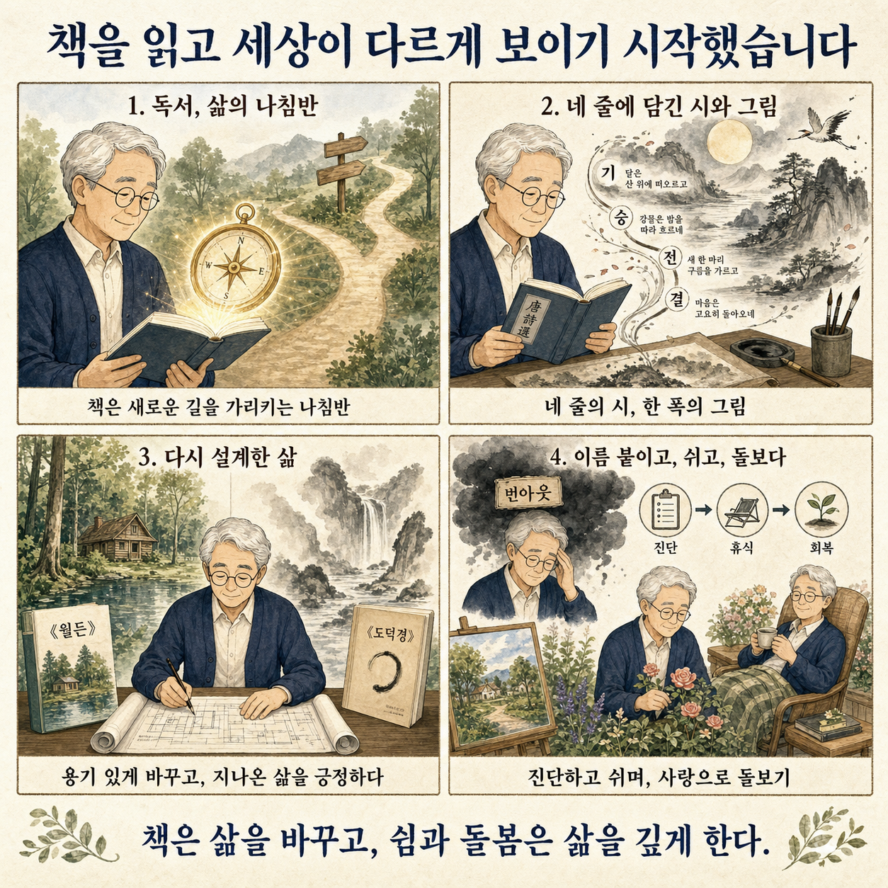 작년에 ''이 책''을 읽고 세상에 다르게 보이기 시작했습니다 ㅣ Ep. 사람산책 20 (나태주 시인 2부) 내용을 설명하는 본문 이미지