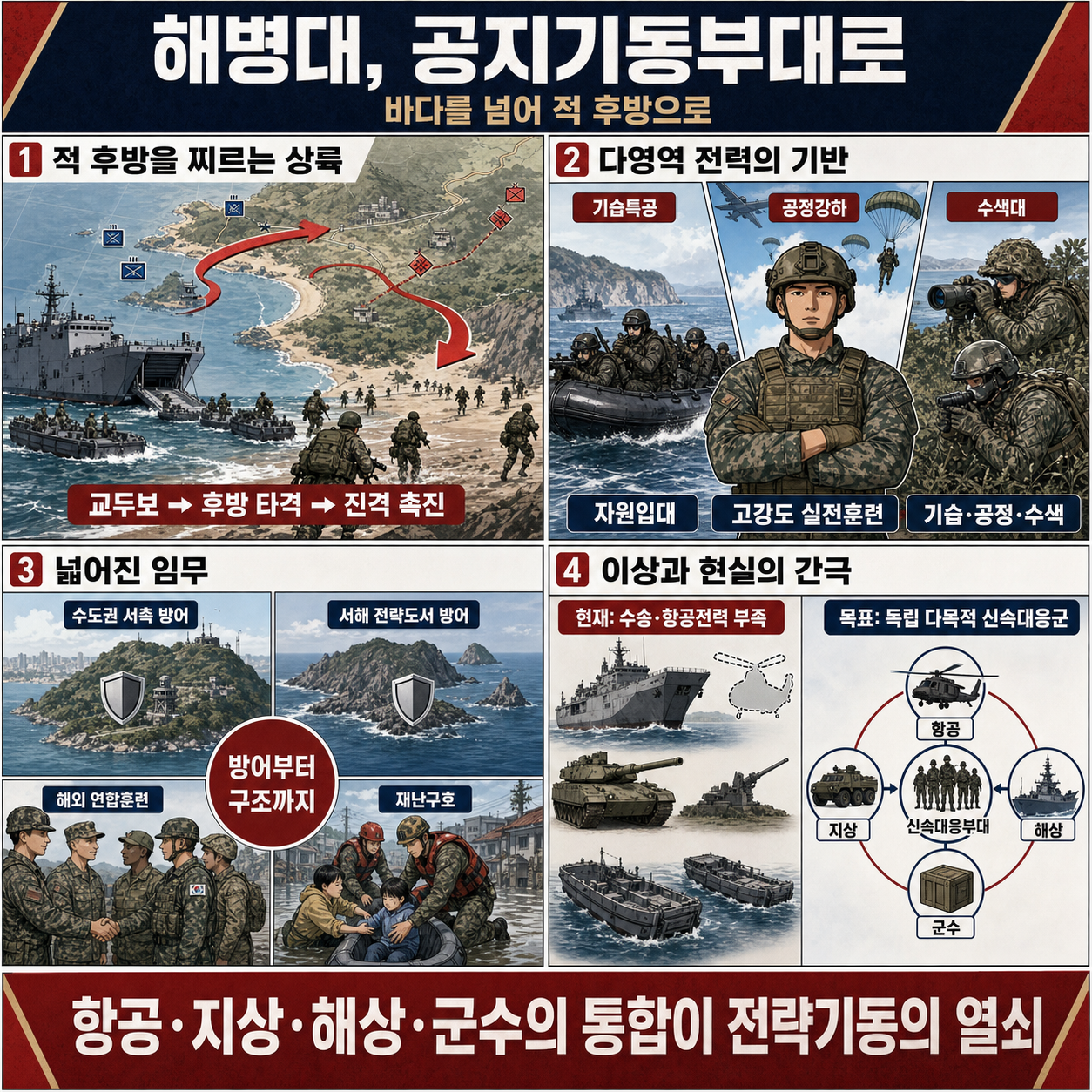적 배후 노리는 국가전략기동부대, 해병대가 공지기동부대로 변신하려는 이유 내용을 설명하는 본문 이미지