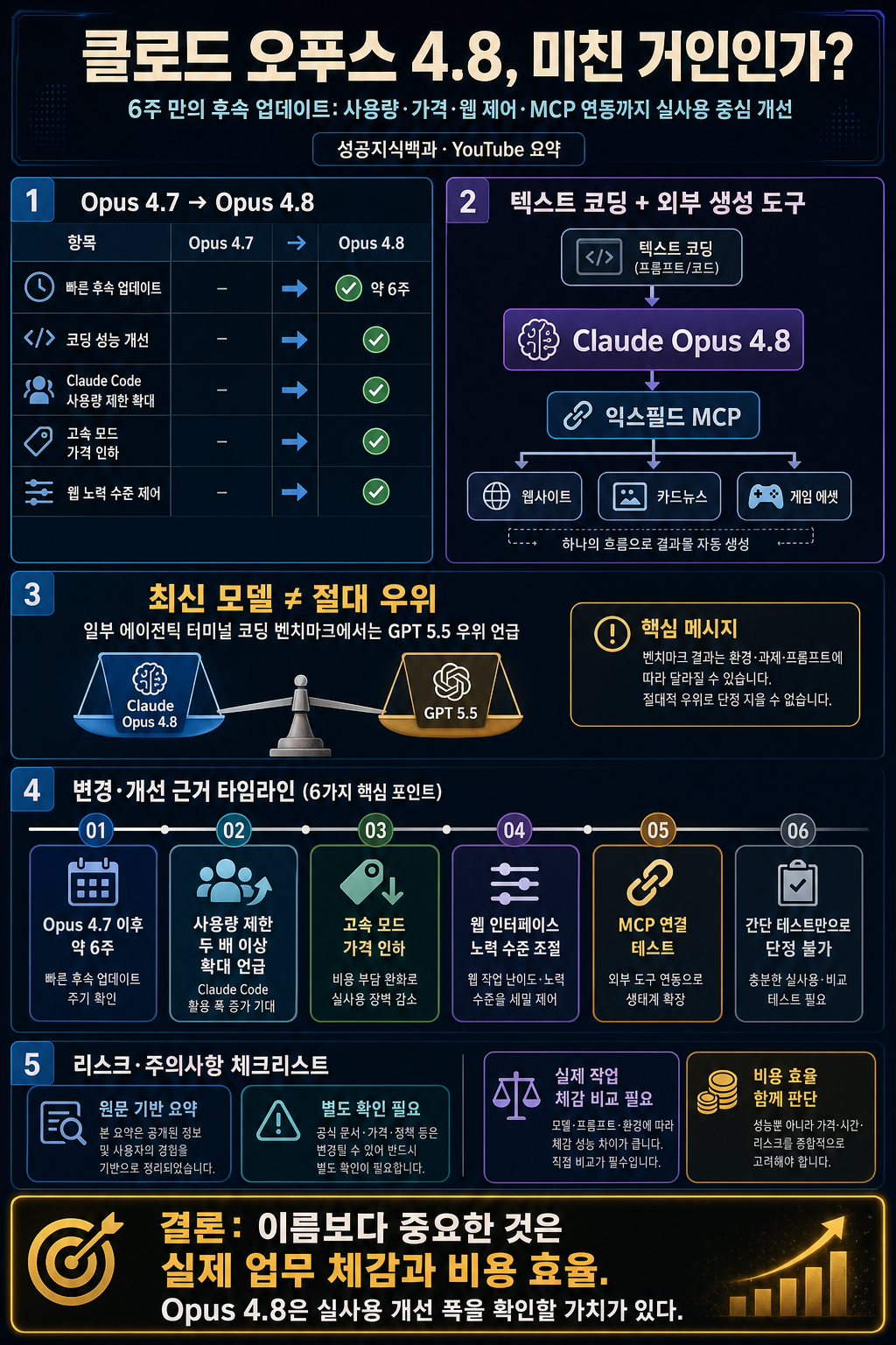 클로드가 새로운 오푸스 4.8 모델로 미친거인이 되었습니다.. somehow 내용을 설명하는 본문 이미지