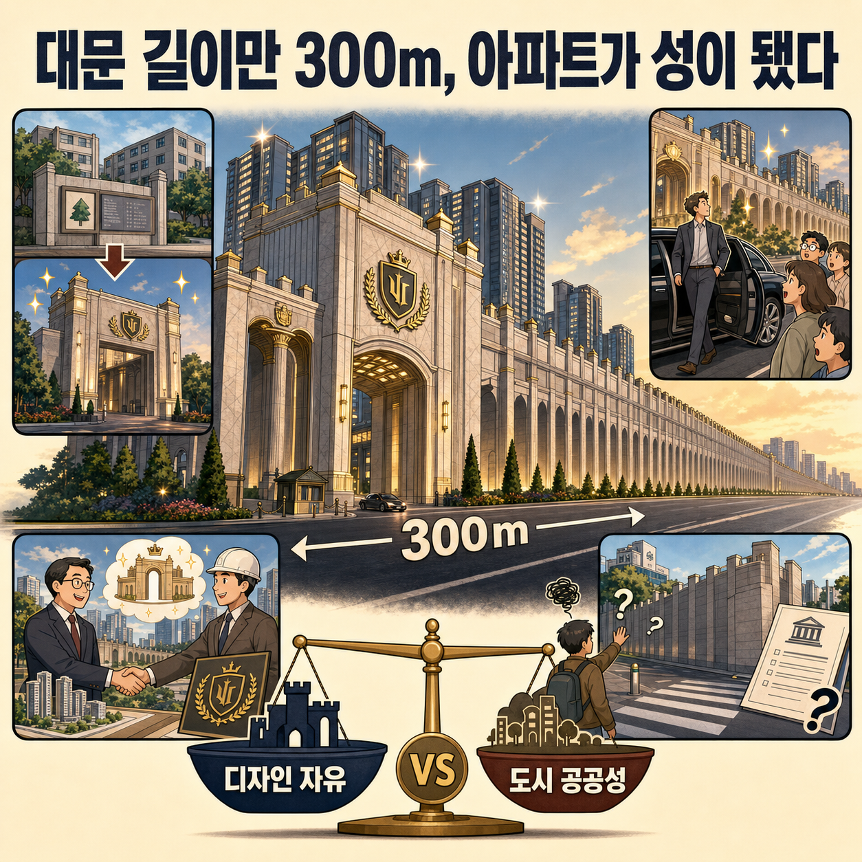 대문 길이만 300m, 아파트가 성이 됐다 (언더스탠딩 장순원 기자) 내용을 설명하는 본문 이미지