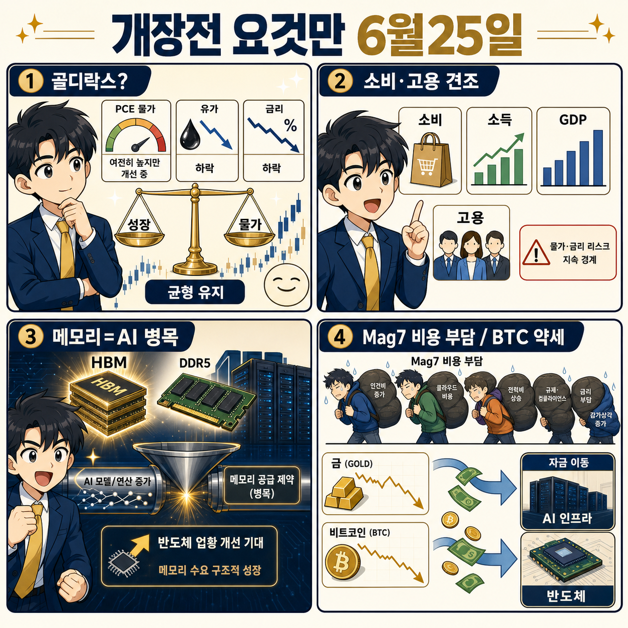 [빈난새의 개장전요것만-6월25일] 경제지표만 보면 골디락스 내용을 설명하는 본문 이미지