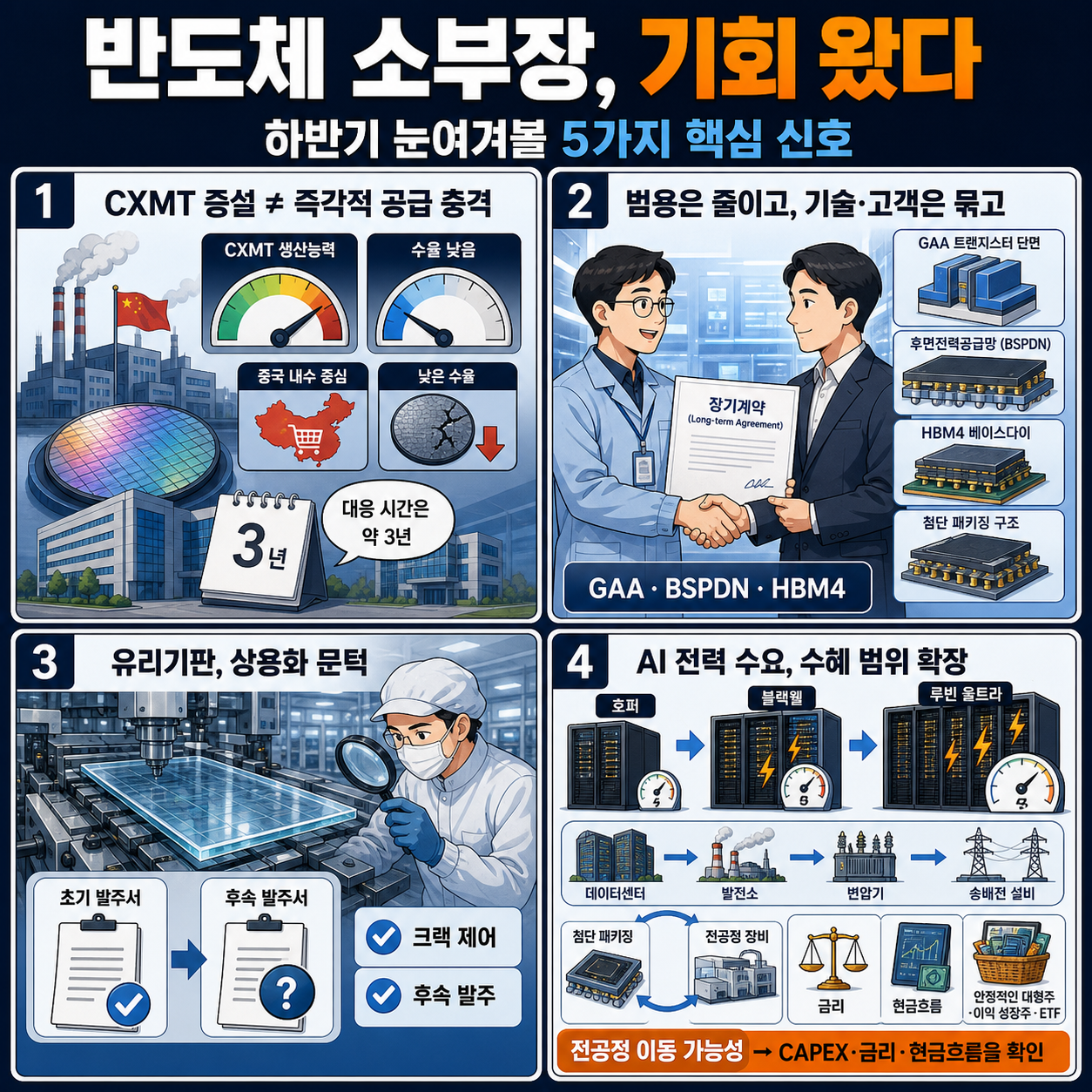 반도체 소부장, 기회 왔다" 하반기부터 정말 매섭게 갈 겁니다, 지금 눈여겨 봐야할 딱 ''5개'' 기업만 공개합니다 [하반기 반도체 소부장 전망] 내용을 설명하는 본문 이미지