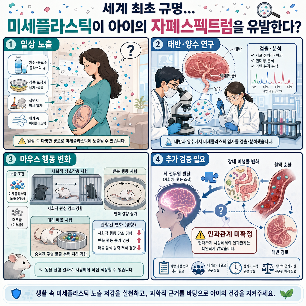 세계 최초 규명... 미세플라스틱이 아이의 ''자폐스펙트럼''을 유발한다? 내용을 설명하는 본문 이미지