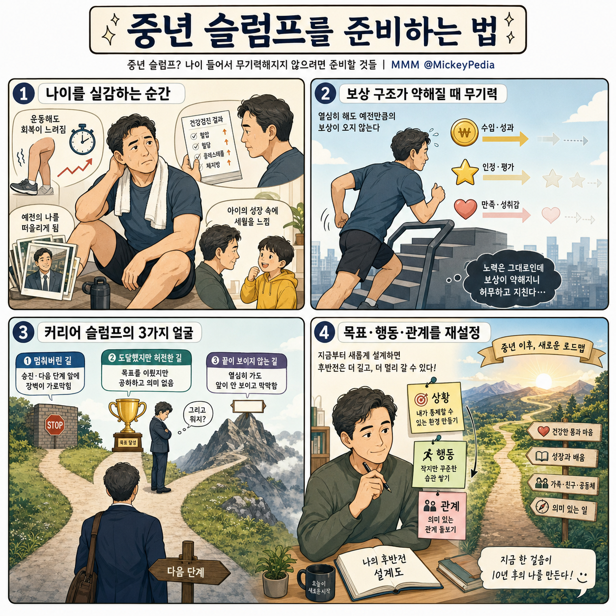 🎬 중년 슬럼프? 나이 들어서 무기력해지지 않으려면 준비할 것들 내용을 설명하는 본문 이미지