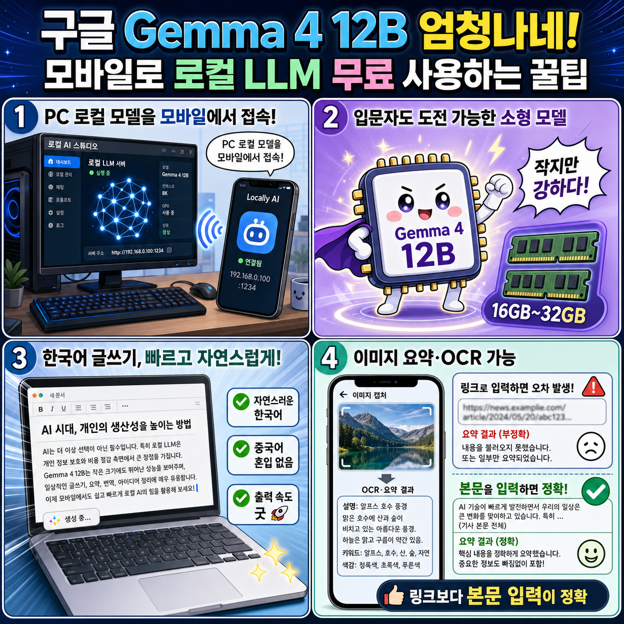 구글 Gemma 4 12B 엄청나네! 내용을 설명하는 본문 이미지