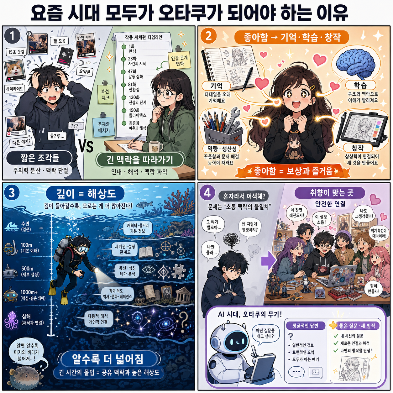 요즘 시대 모두가 오타쿠가 되어야 하는 이유 내용을 설명하는 본문 이미지