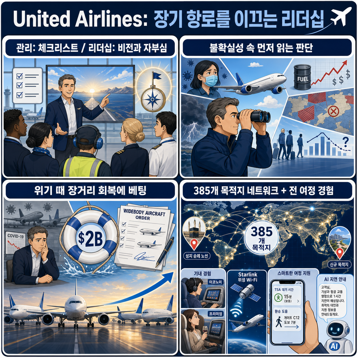 Morgan Stanley Exceptional Leaders: United Airlines: Leading for the Long Haul 내용을 설명하는 본문 이미지