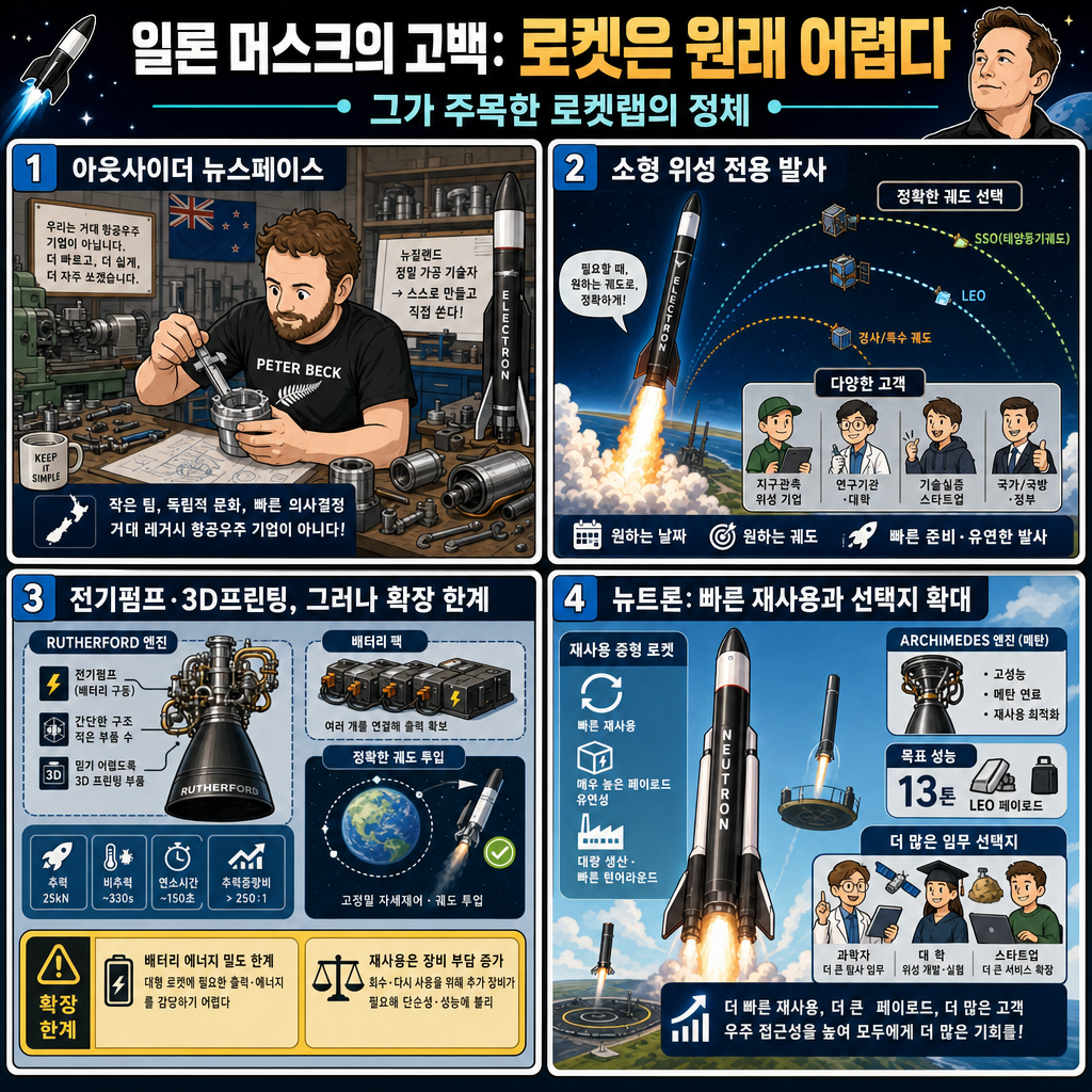 일론 머스크의 고백 "로켓은 원래 어렵다" 내용을 설명하는 본문 이미지