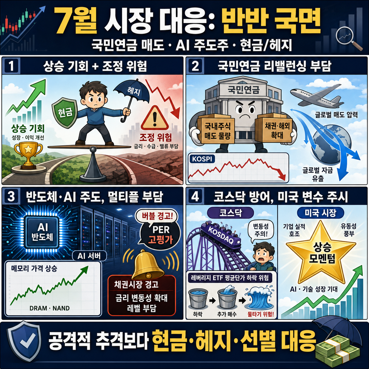 🔴[19시 생방송] 국민연금 매도 대기 속 7월 시장 대응은? 내용을 설명하는 본문 이미지