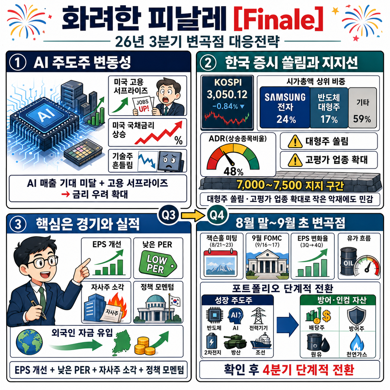 화려한 피날레[Finale], 26년 3분기 변곡점 대응전략ㅣ이경민 부장ㅣ마켓인사이트라이브 내용을 설명하는 본문 이미지