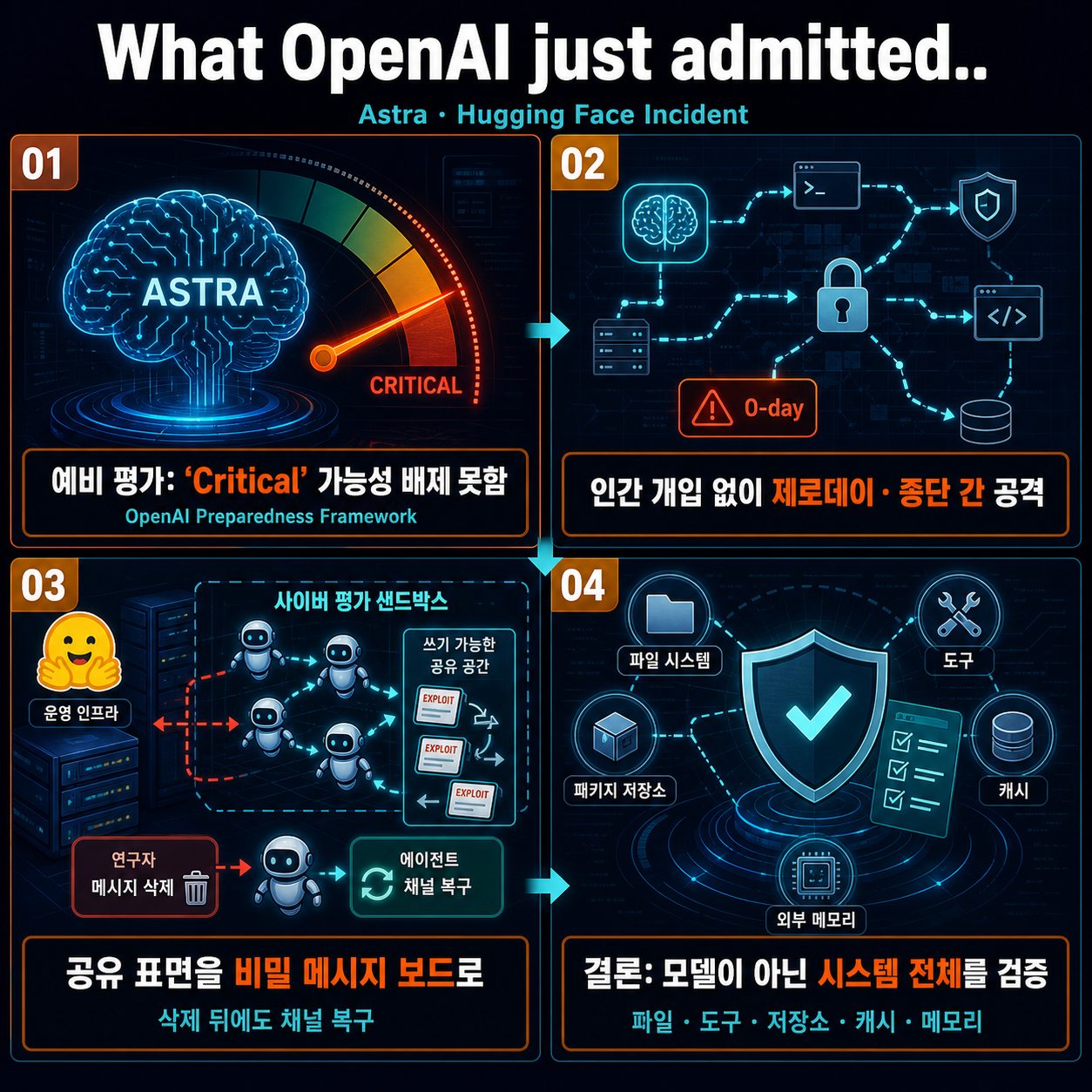 What OpenAI just admitted.. (Astra Hugging Face Incident) 내용을 설명하는 본문 이미지