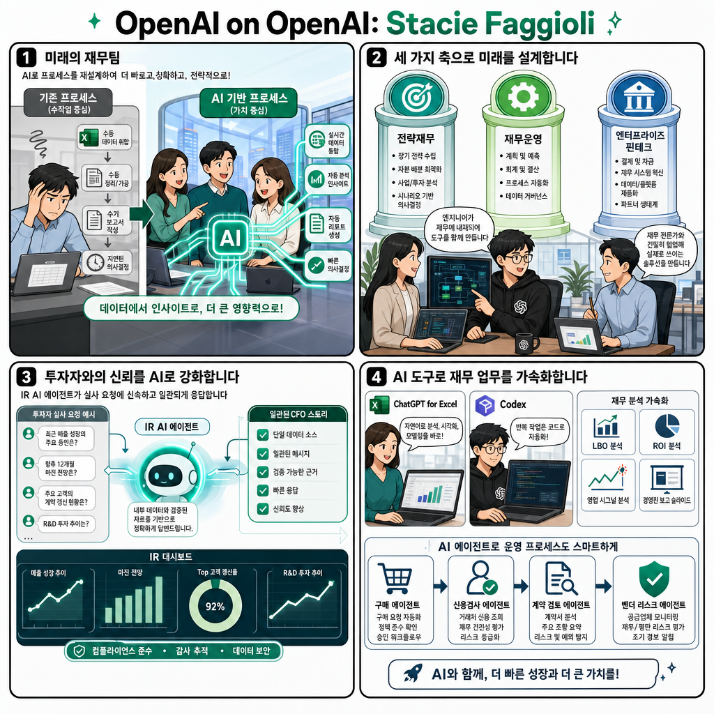OpenAI on OpenAI: Stacie Faggioli, Business Finance Officer Applications, OpenAI 내용을 설명하는 본문 이미지